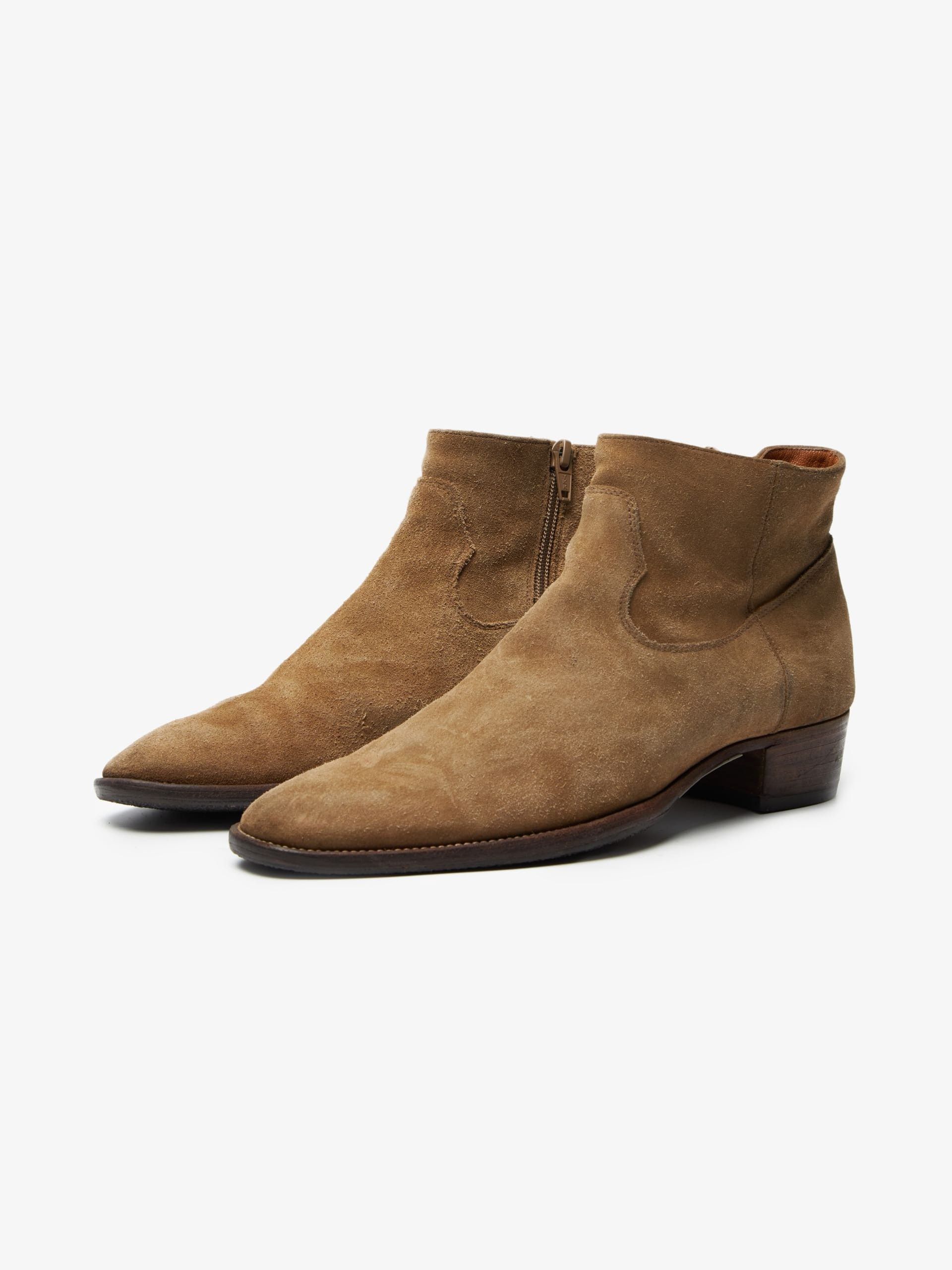 Saint Laurent Paris Beige Zip High Boots Size US 8 / EU 41 - 2 Thumbnail
