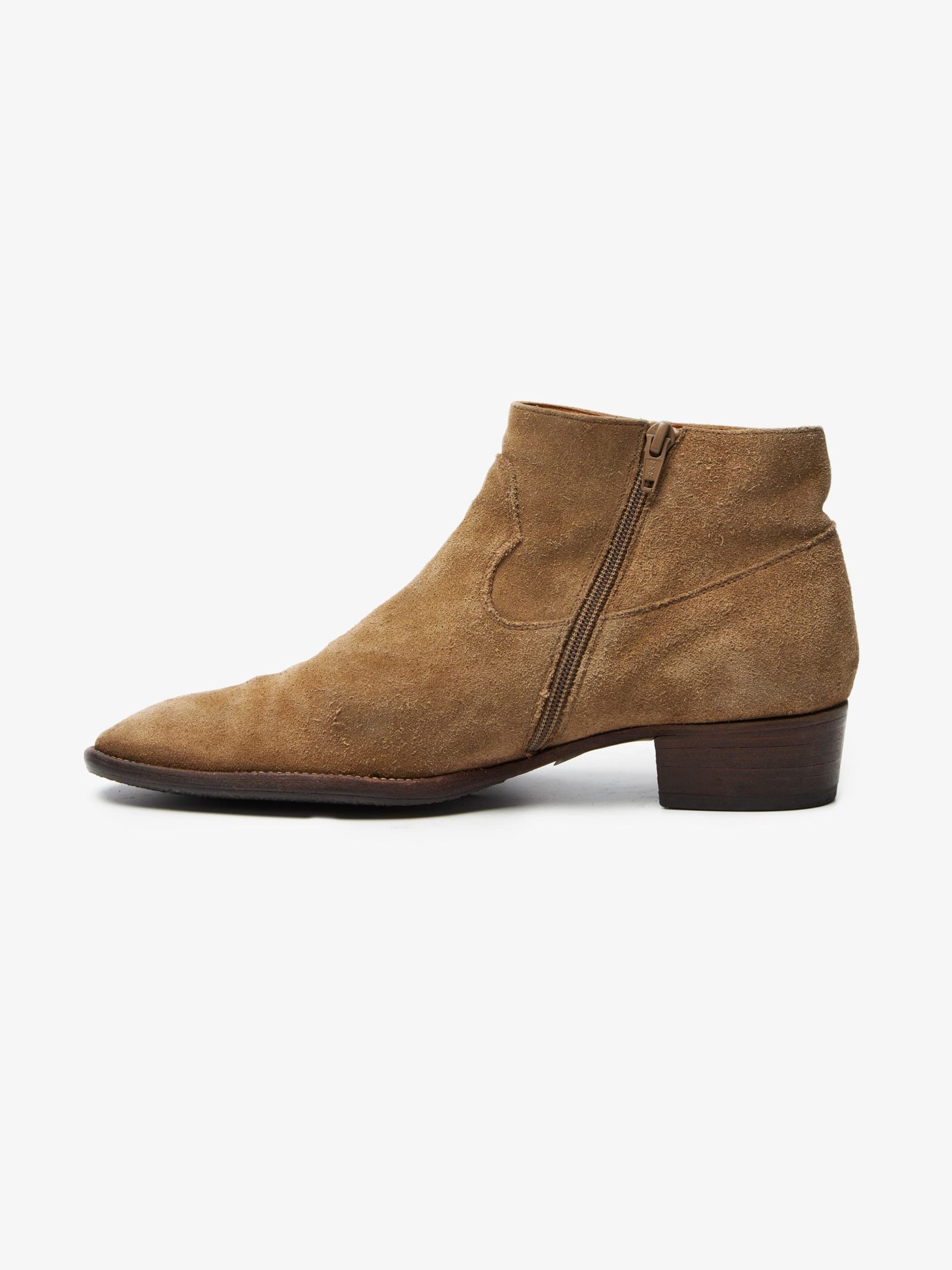 Saint Laurent Paris Beige Zip High Boots Size US 8 / EU 41 - 3 Thumbnail