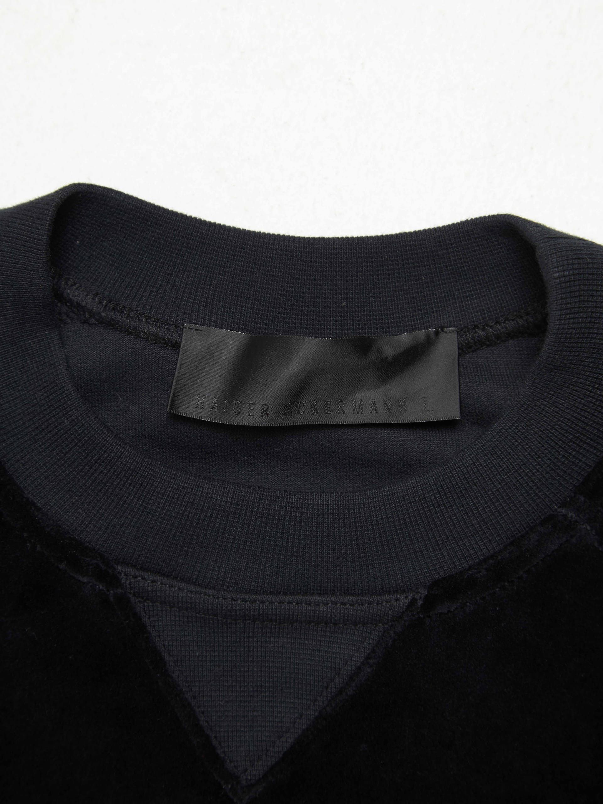 Haider Ackermann Black Back Embroidered Velvet Sweatshirt Size US L / EU 52-54 / 3 - 5 Thumbnail