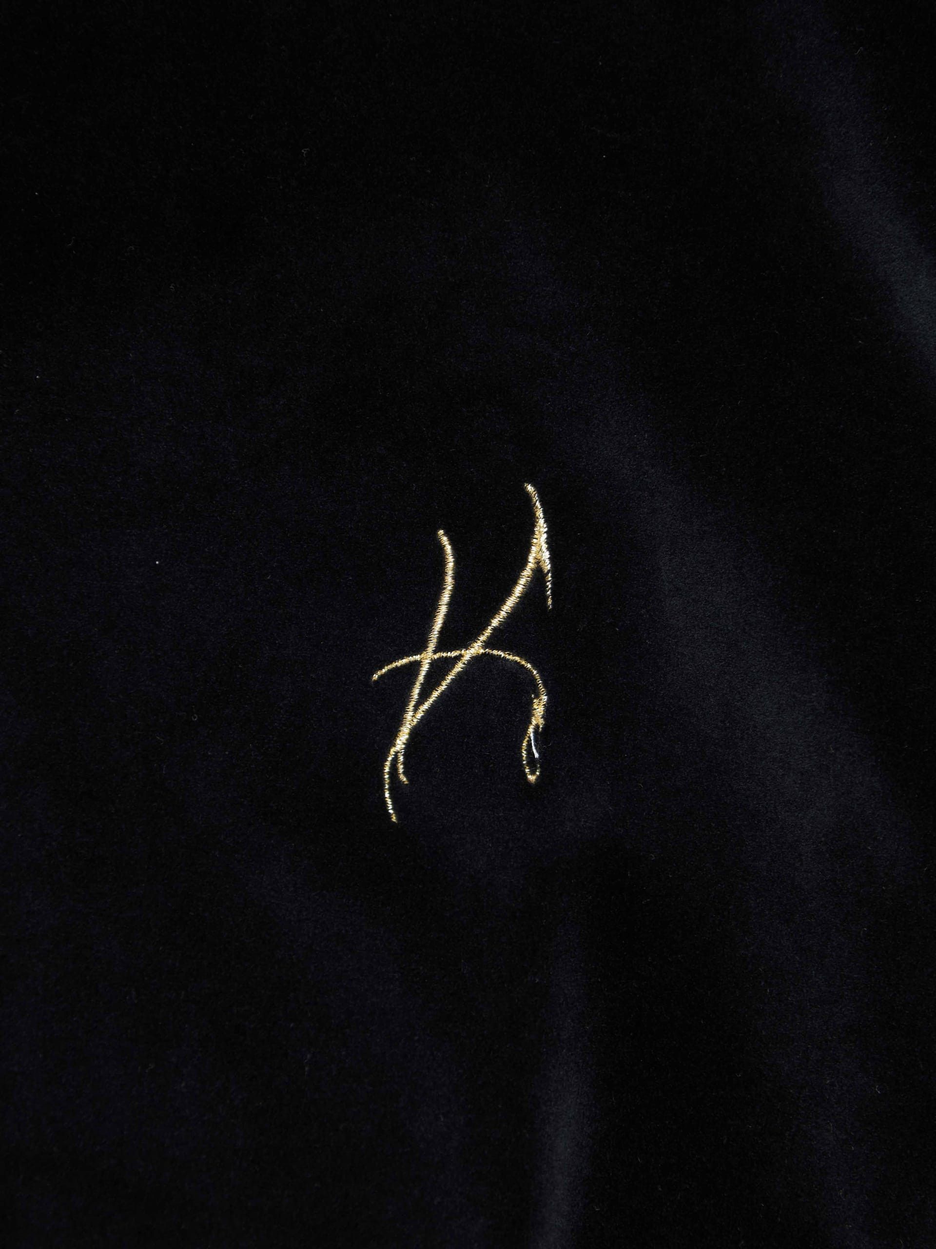 Haider Ackermann Black Back Embroidered Velvet Sweatshirt Size US L / EU 52-54 / 3 - 4 Thumbnail