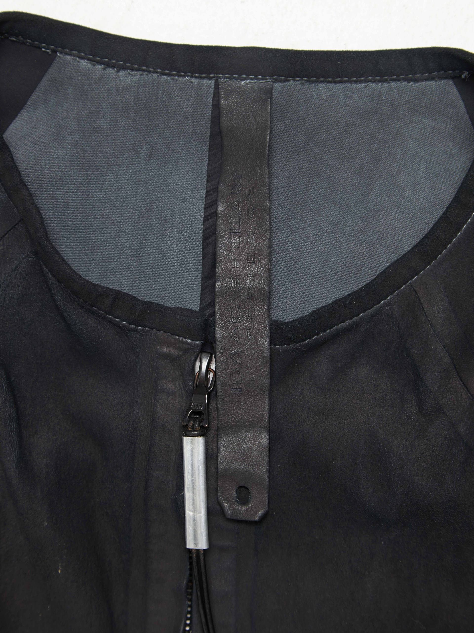Isaac Sellam Experience Black Leather Jacket Size US XL / EU 56 / 4 - 4 Thumbnail