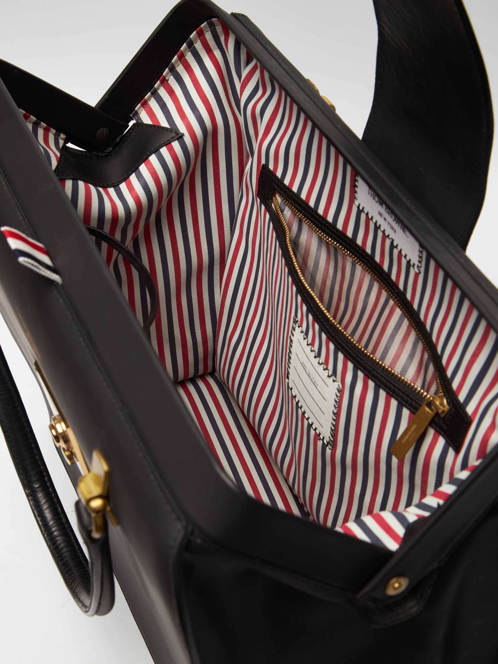 Thom Browne Dark Gray Front Lock Bag Size ONE SIZE - 4 Thumbnail