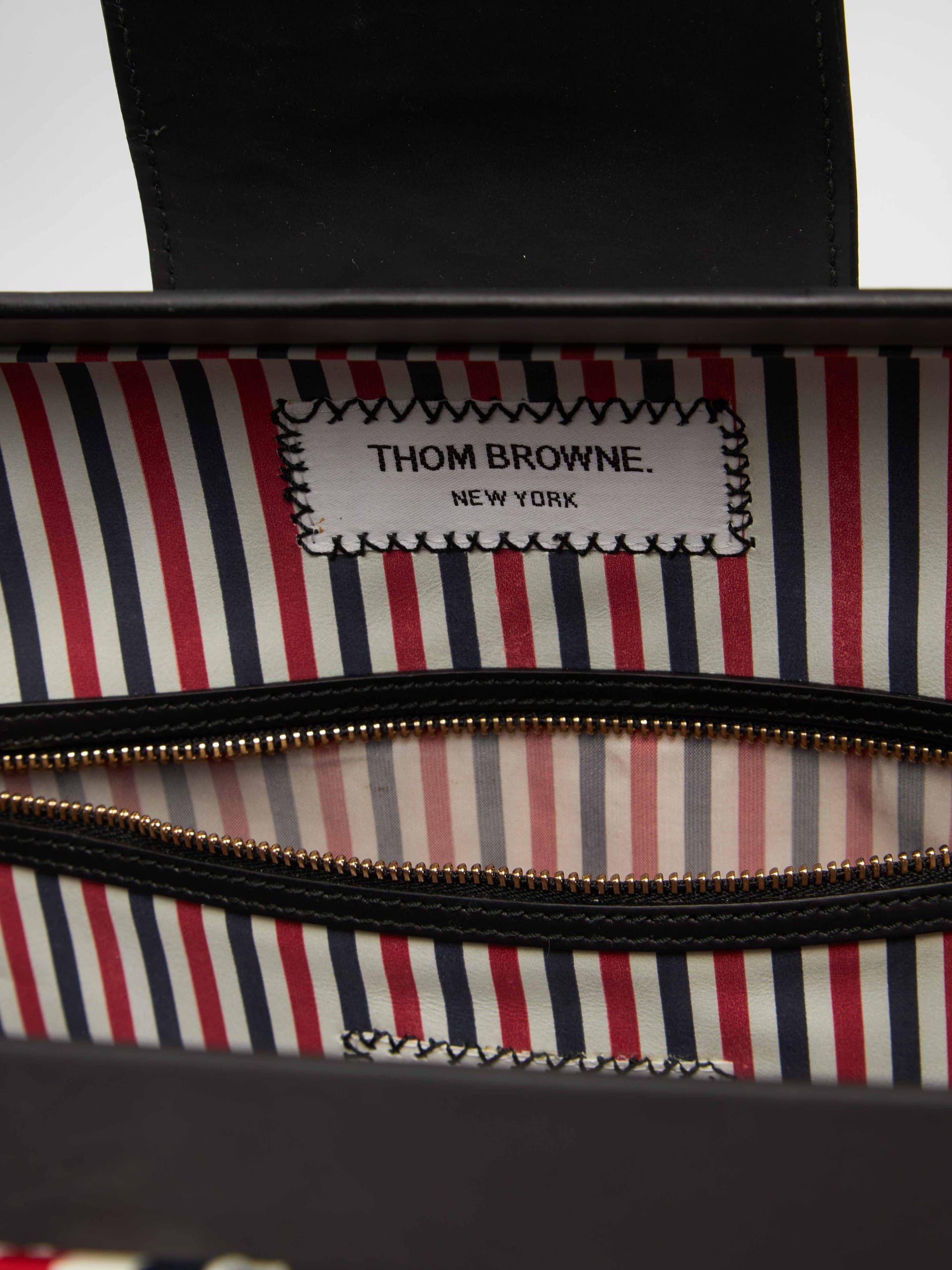 Thom Browne Dark Gray Front Lock Bag Size ONE SIZE - 5 Thumbnail