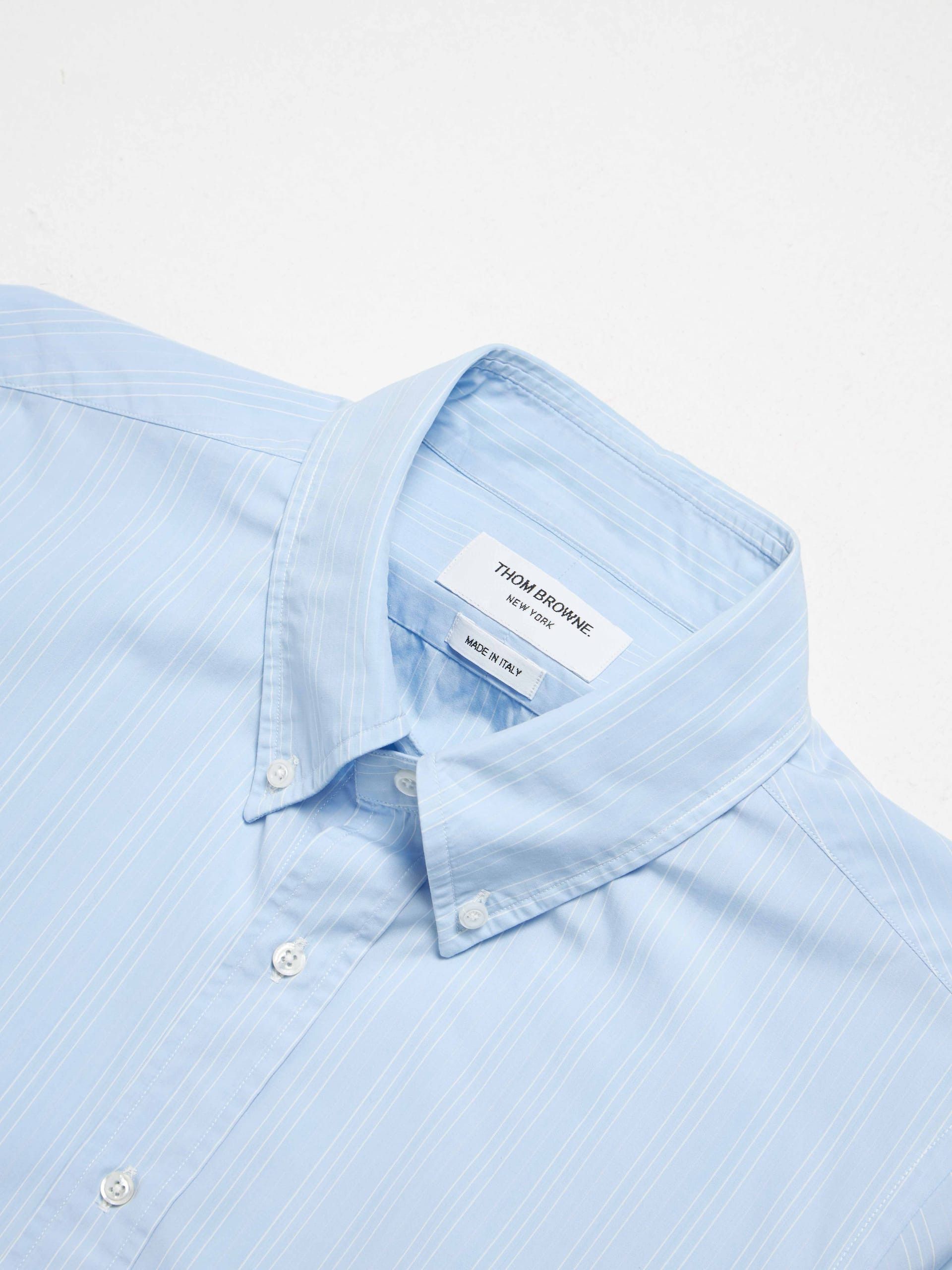 Thom Browne Light Blue Striped Shirt Size US L / EU 52-54 / 3 - 3 Thumbnail
