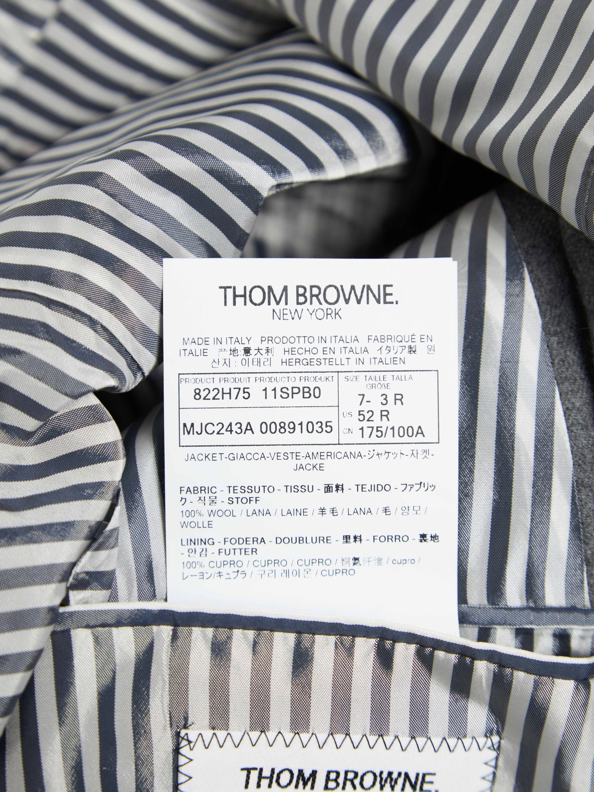 Thom Browne Gray Woolen Blazer Size US L / EU 52-54 / 3 - 9 Thumbnail