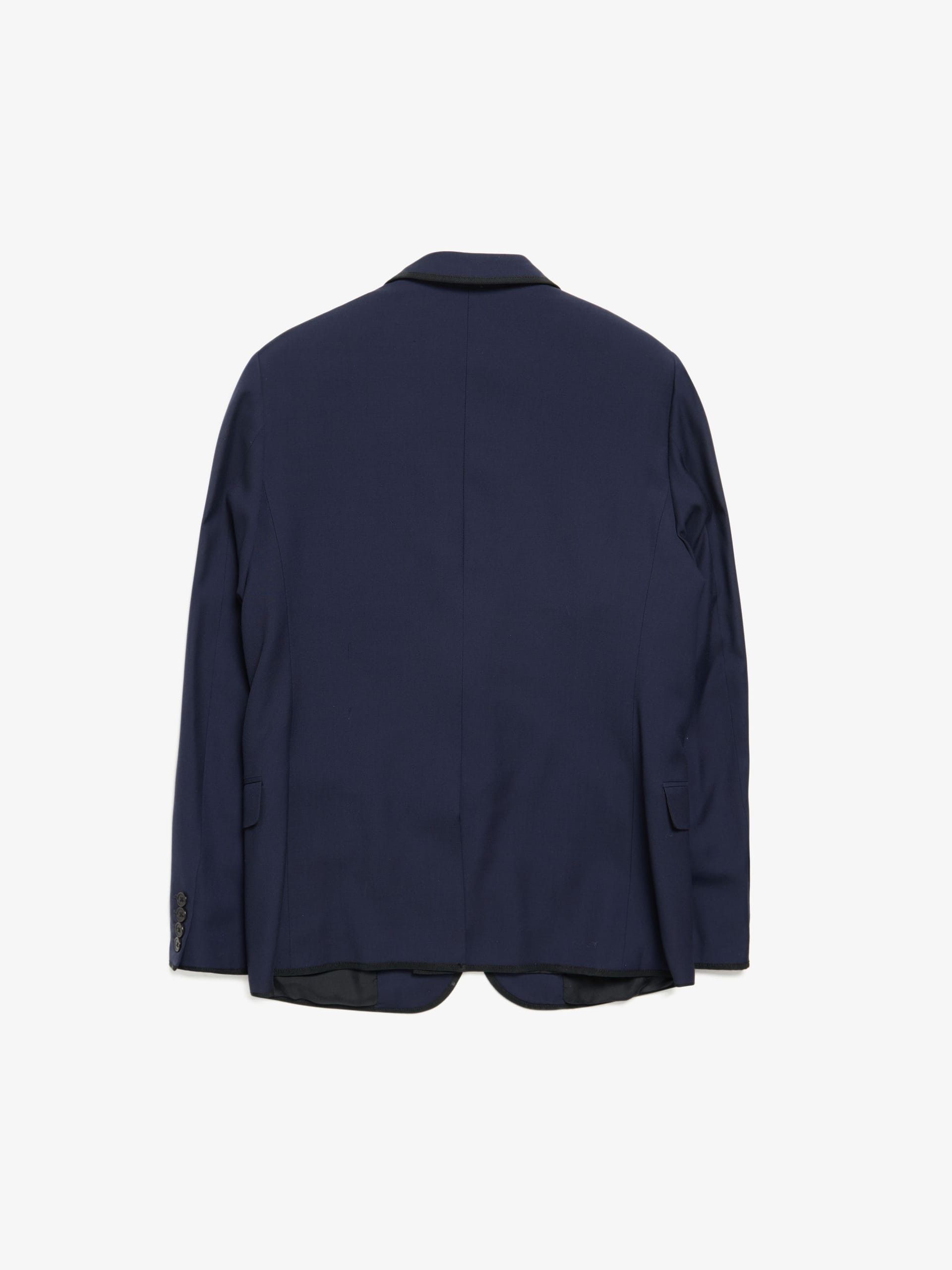 Saint Laurent Paris Navy Button Woolen Silk Blazer Size US L / EU 52-54 / 3 - 2 Thumbnail