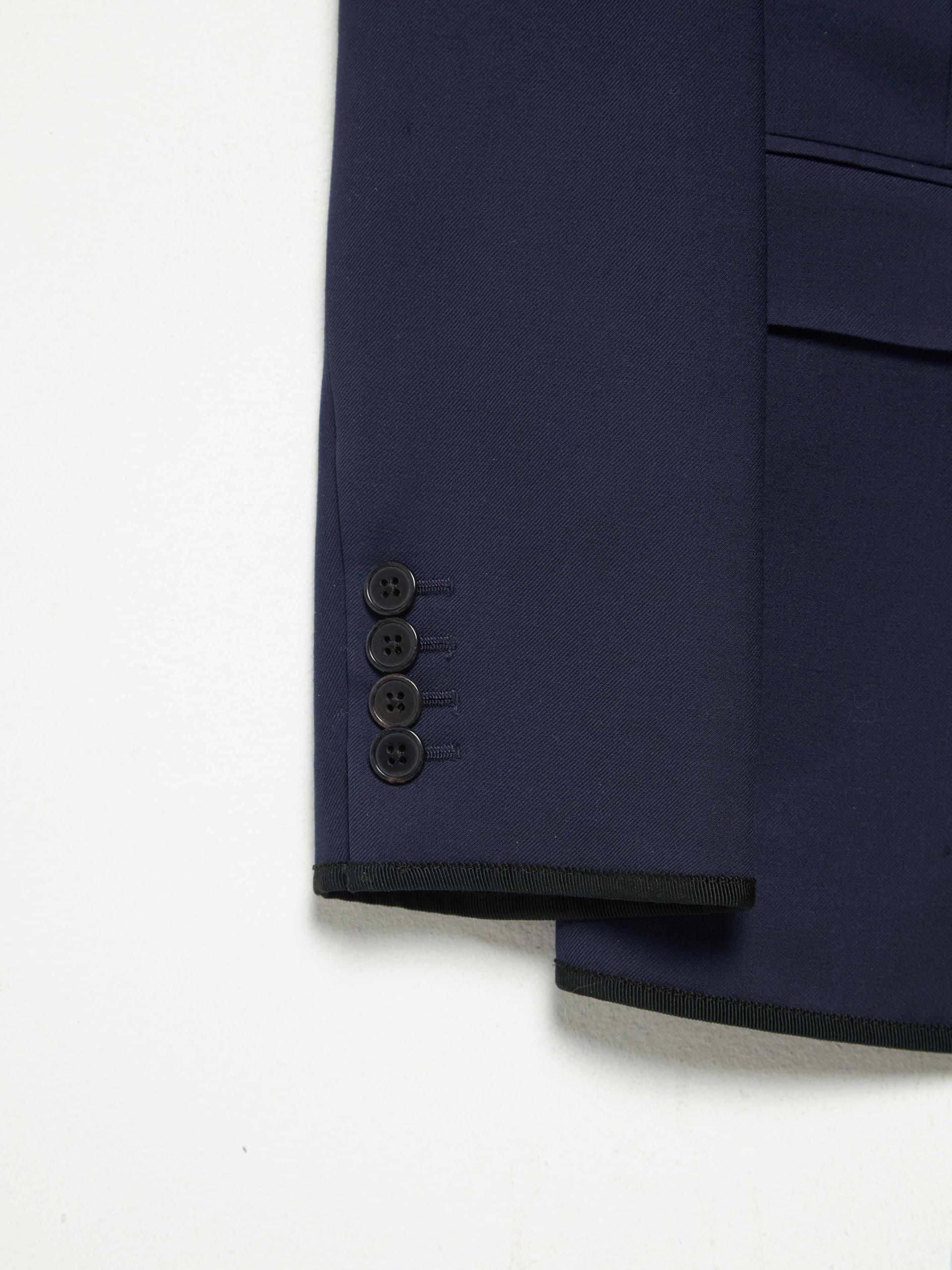 Saint Laurent Paris Navy Button Woolen Silk Blazer Size US L / EU 52-54 / 3 - 5 Thumbnail