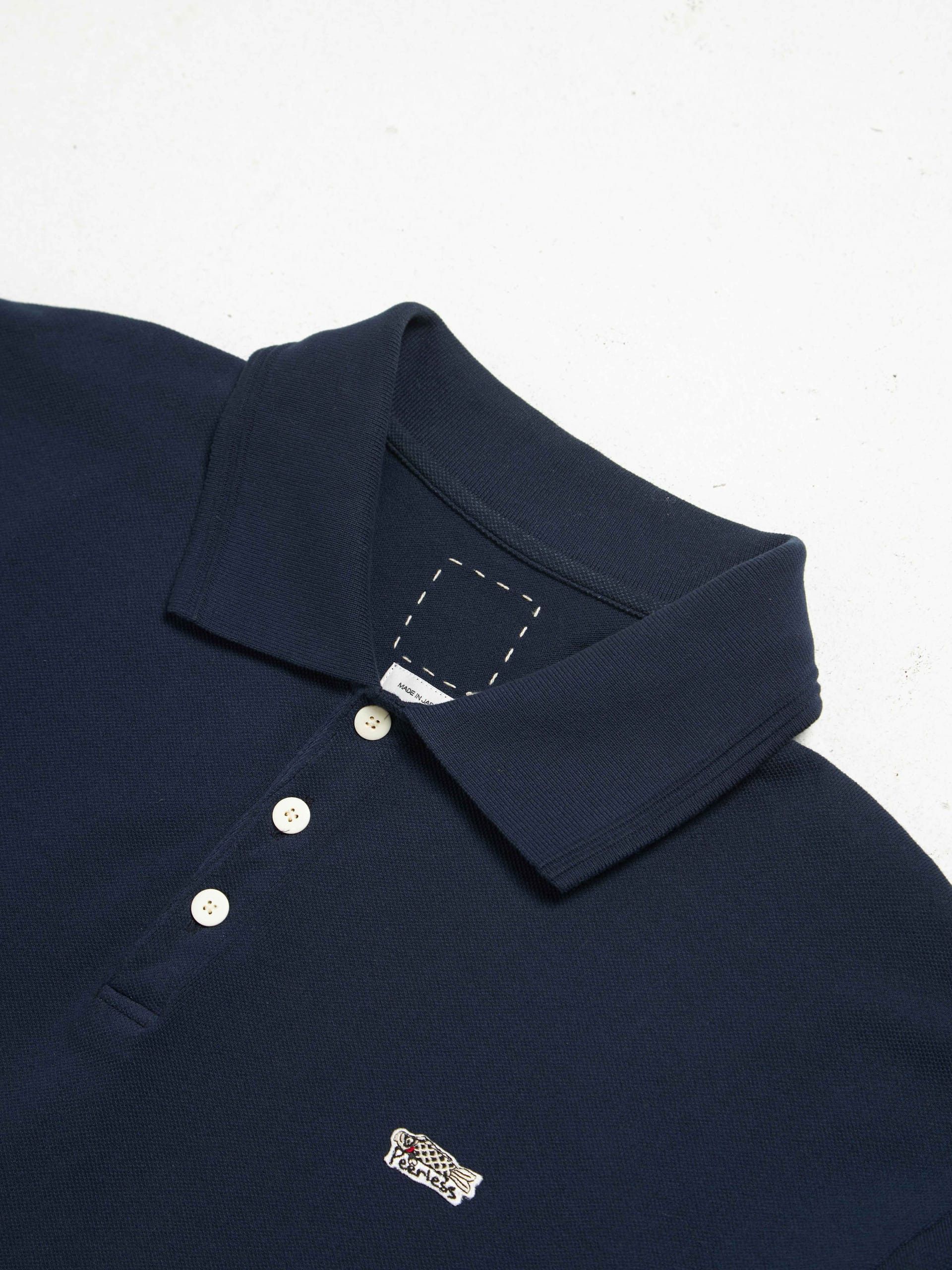 Visvim Navy Embroidered Cotton Polo Size US XXL / EU 58 / 5 - 7 Thumbnail