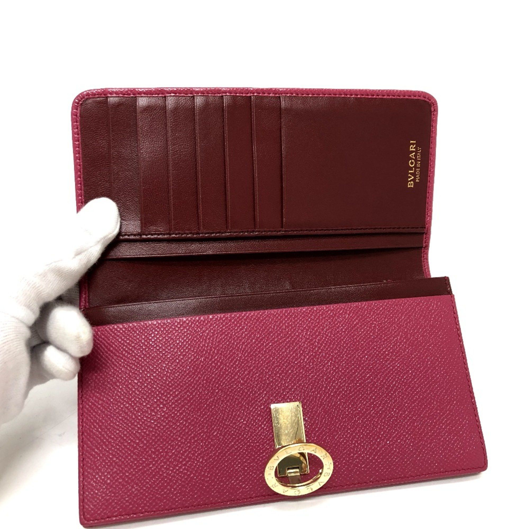 Bvlgari Bvlgari Logo clip Wallet Long Wallet pink GoldHardware Size ONE SIZE - 9 Thumbnail