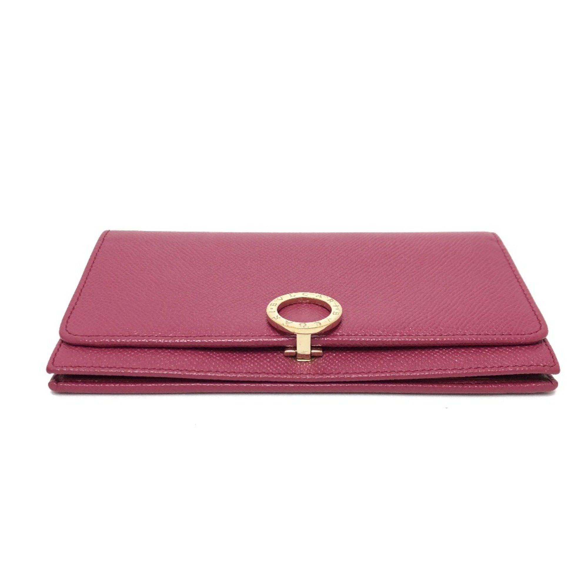 Bvlgari Bvlgari Logo clip Wallet Long Wallet pink GoldHardware Size ONE SIZE - 3 Thumbnail