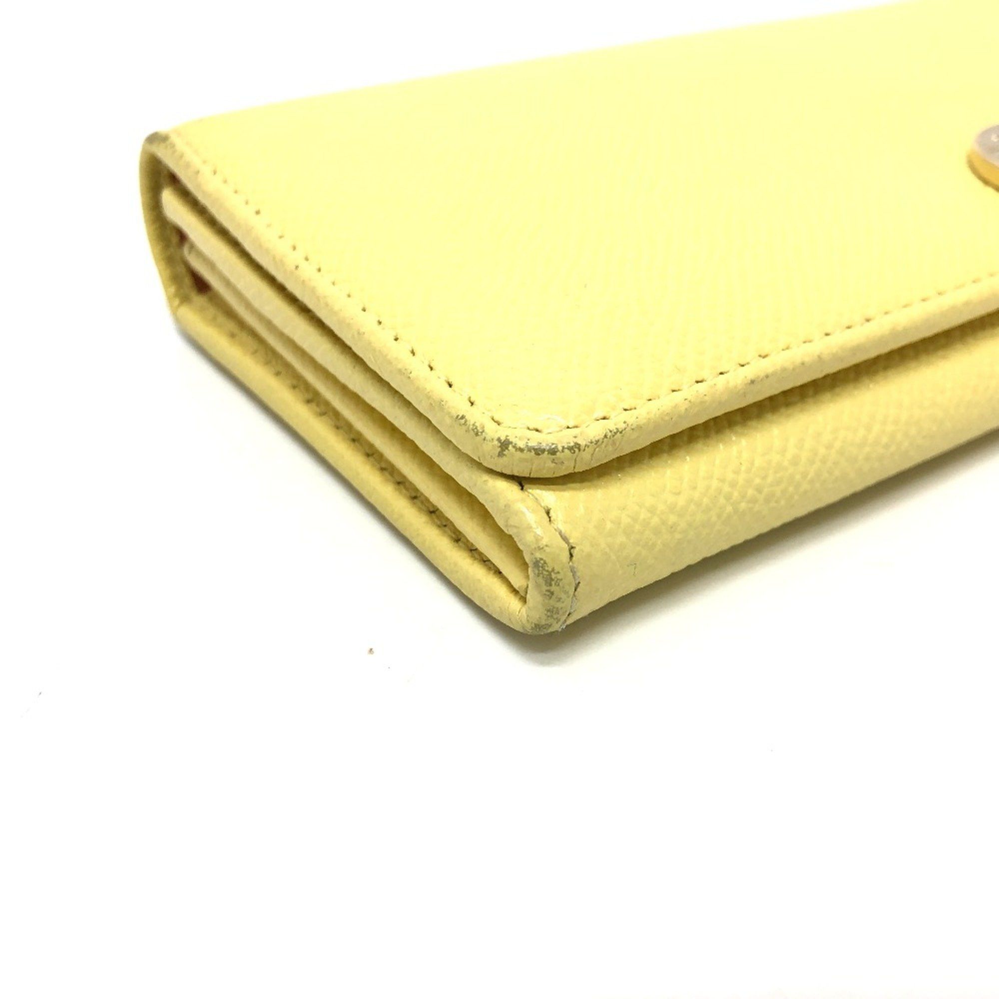 Bvlgari Bvlgari Logo clip Folded wallet Long Wallet yellow GoldHardware Size ONE SIZE - 5 Thumbnail
