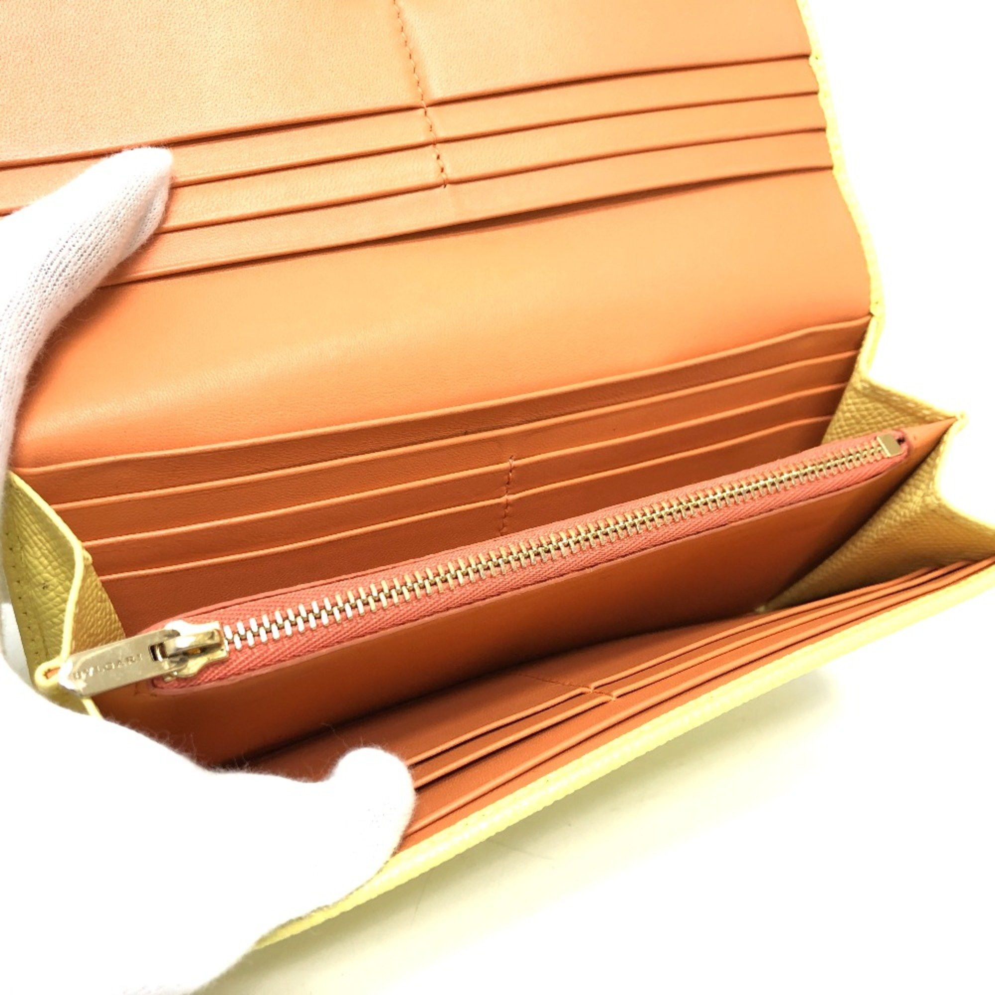 Bvlgari Bvlgari Logo clip Folded wallet Long Wallet yellow GoldHardware Size ONE SIZE - 8 Thumbnail
