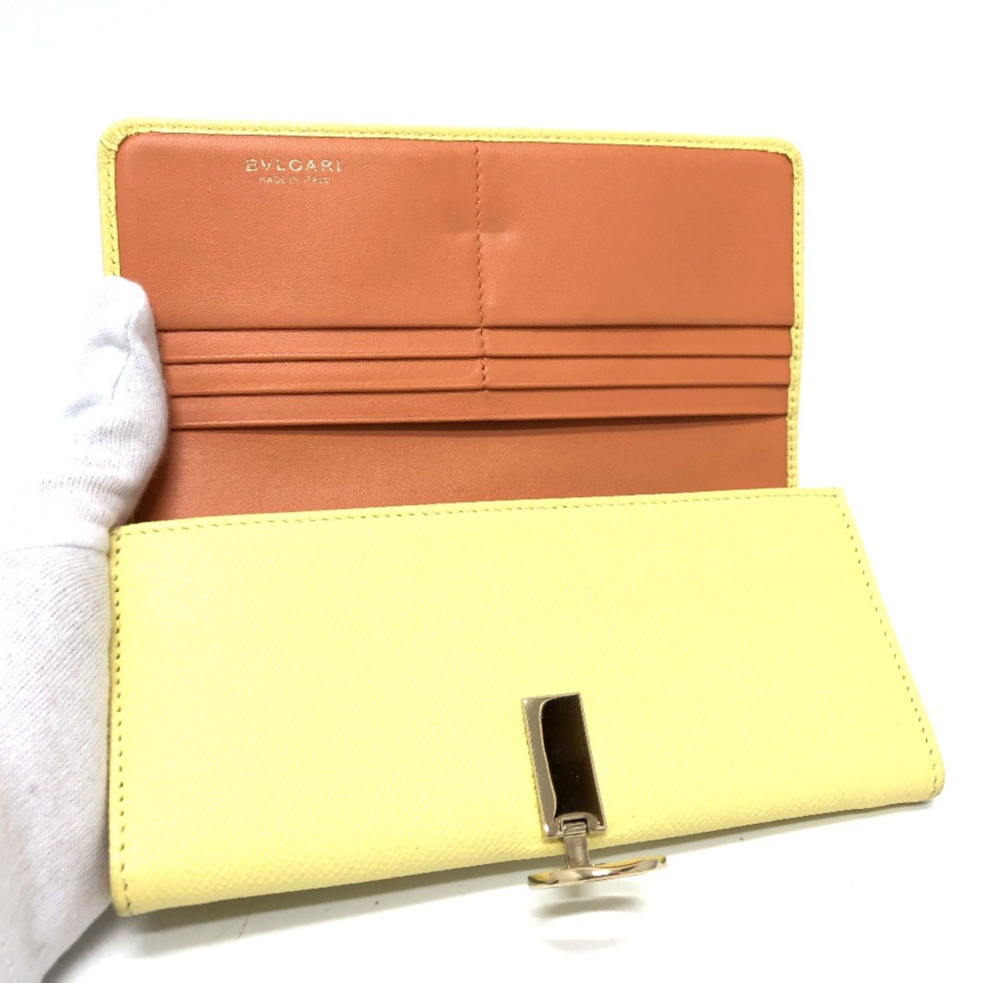 Bvlgari Bvlgari Logo clip Folded wallet Long Wallet yellow GoldHardware Size ONE SIZE - 7 Thumbnail