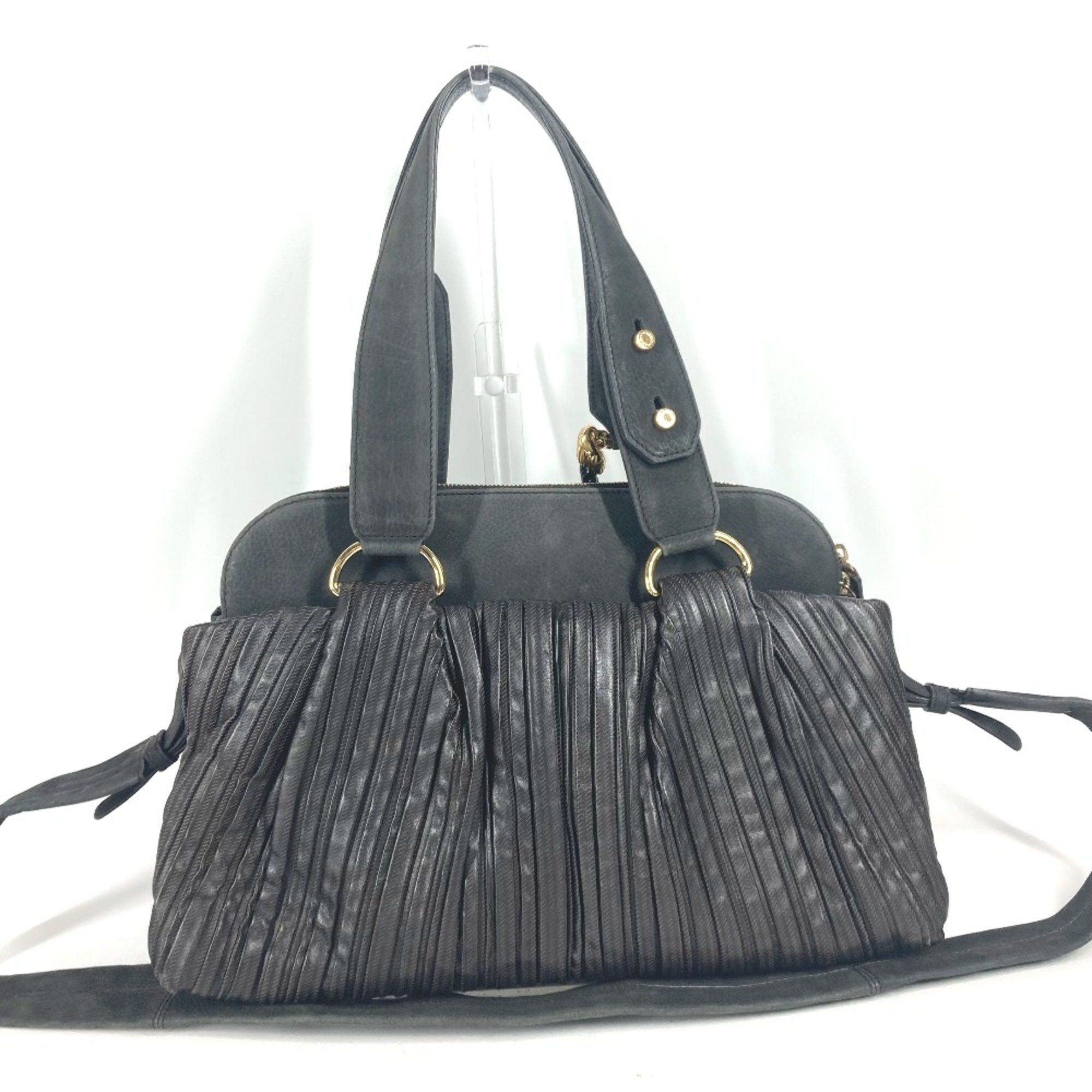 Bvlgari Bvlgari 2WAY Bag Tote Bag Crossbody Shoulder Bag Dark BrownBased BlackBased Size ONE SIZE - 2 Thumbnail