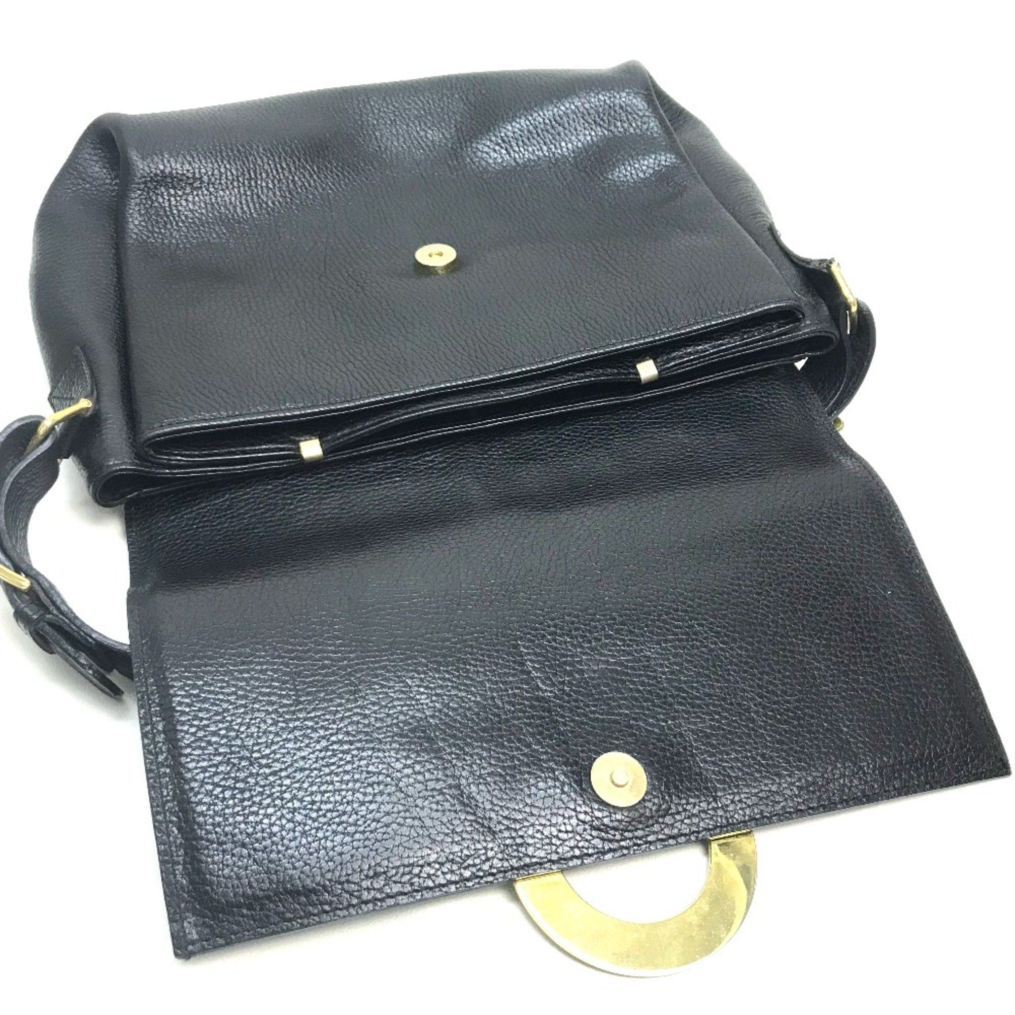 Celine CELINE vintage Kaban One Shoulder Bag Hand Bag Black x GoldHardware Size ONE SIZE - 8 Thumbnail