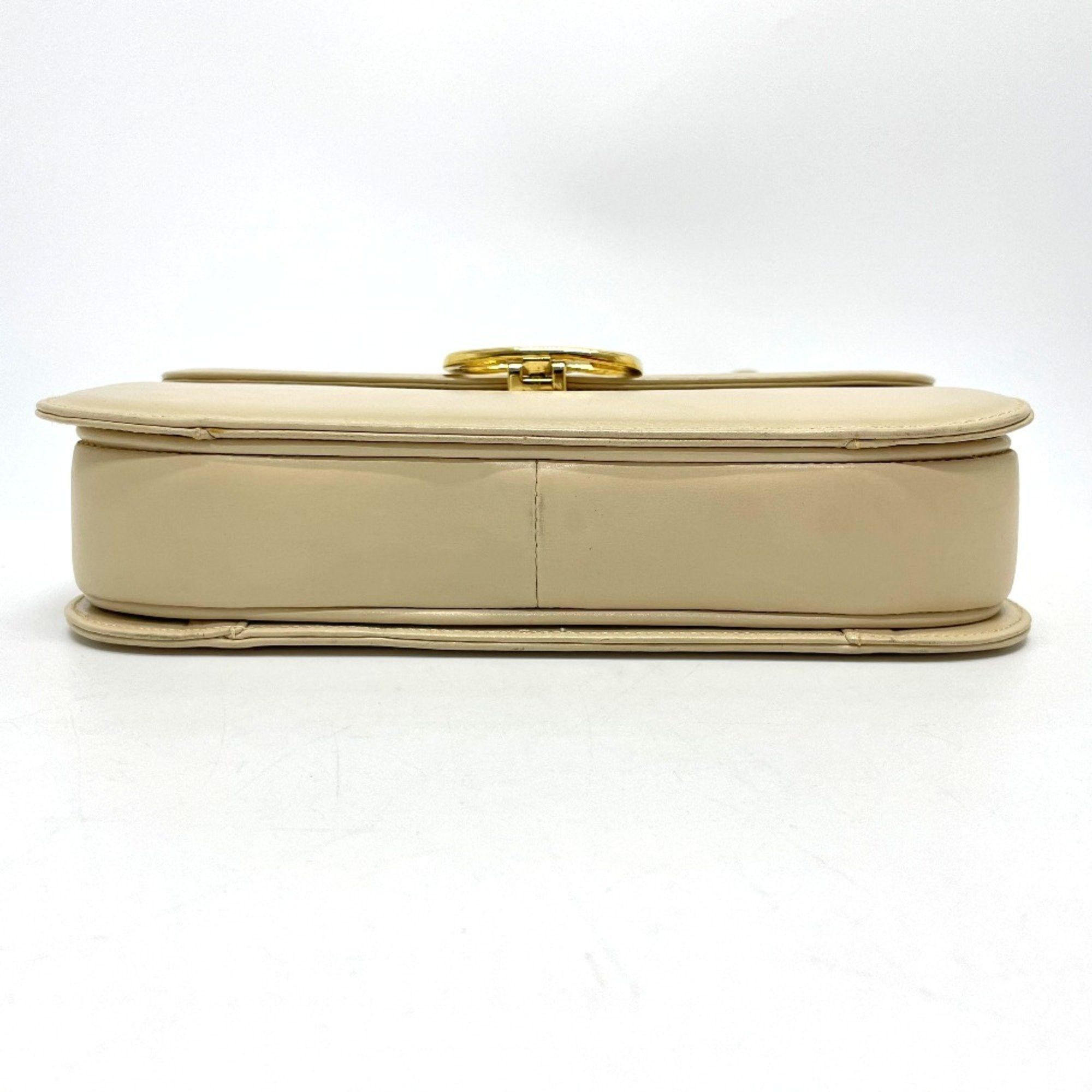 Celine CELINE Carriage hardware bag shawl Shoulder Bag Beige x GoldHardware Size ONE SIZE - 5 Thumbnail