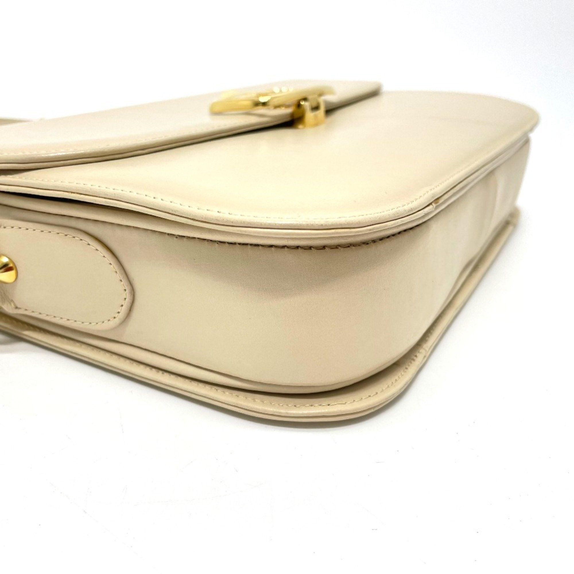 Celine CELINE Carriage hardware bag shawl Shoulder Bag Beige x GoldHardware Size ONE SIZE - 7 Thumbnail