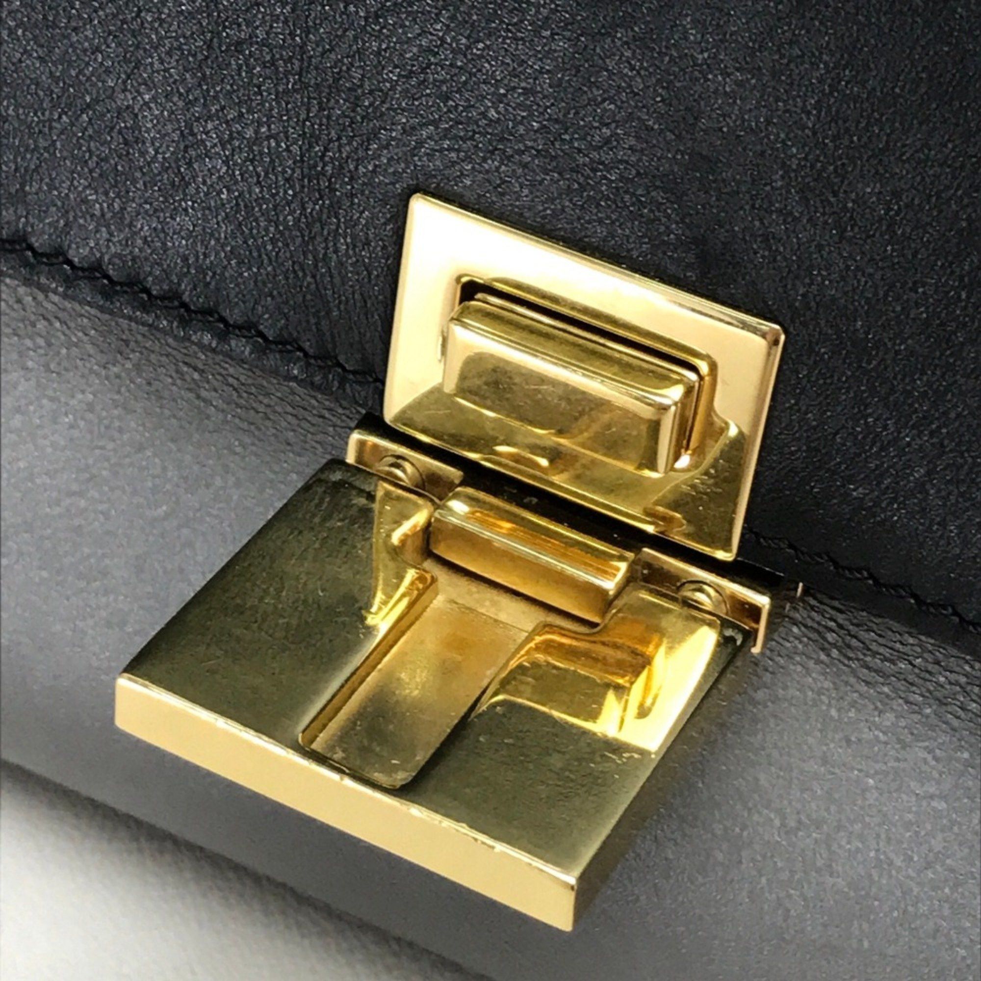 Celine CELINE bag trapeze Shoulder Bag Black Gray x Black x Orange Size ONE SIZE - 9 Thumbnail