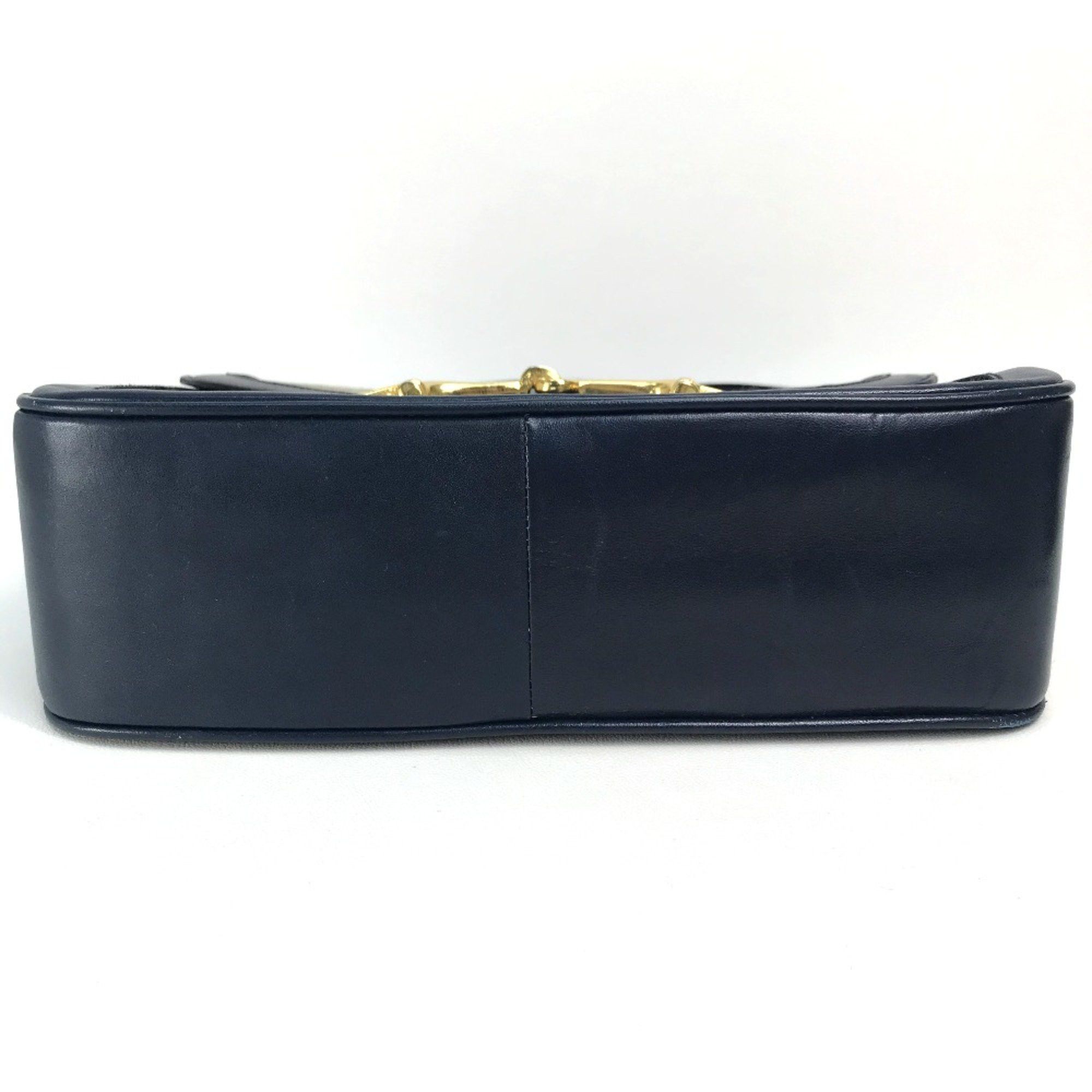 Celine CELINE Old CELINE bag vintage Shoulder Bag Gray x Navy GoldHardware Size ONE SIZE - 3 Thumbnail