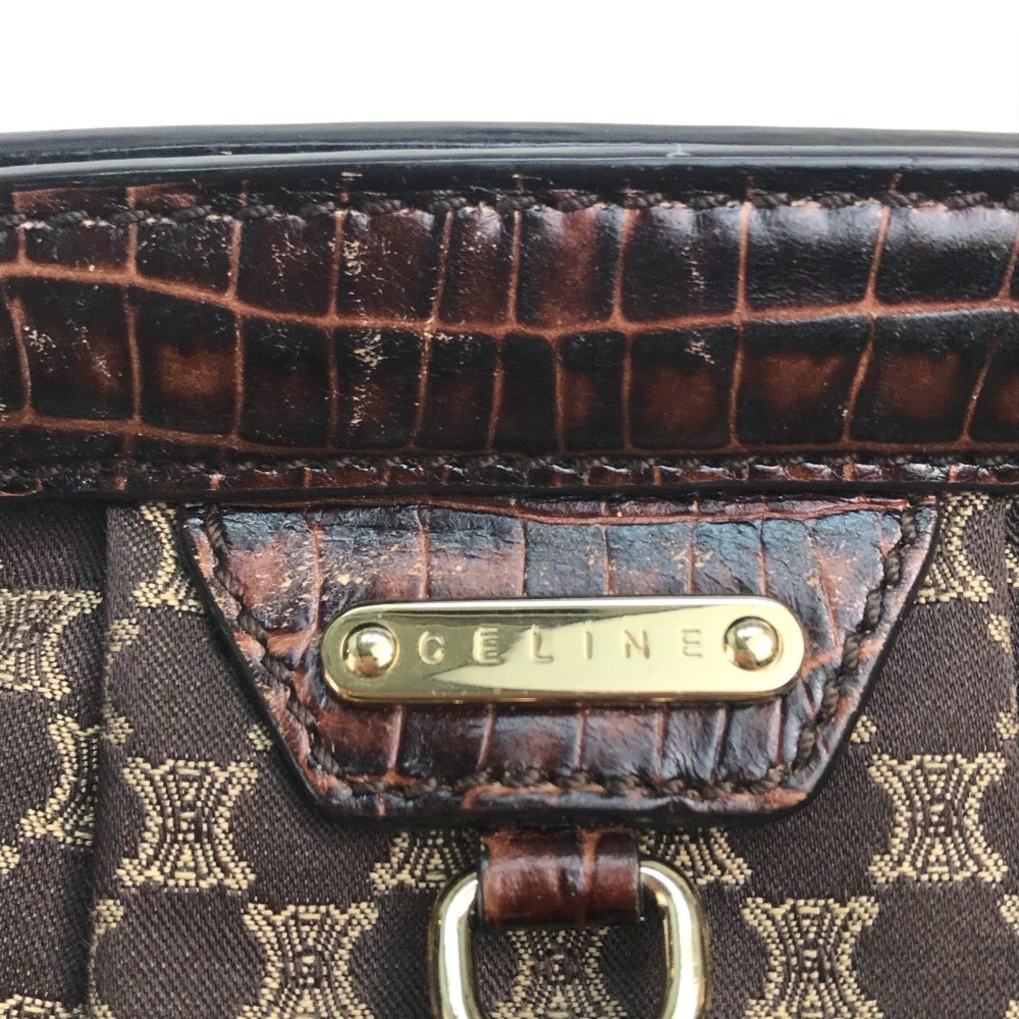 Celine CELINE Logo Macadam Bag Tote Bag Tassel Shoulder Bag Brown x GoldHardware Size ONE SIZE - 10 Thumbnail
