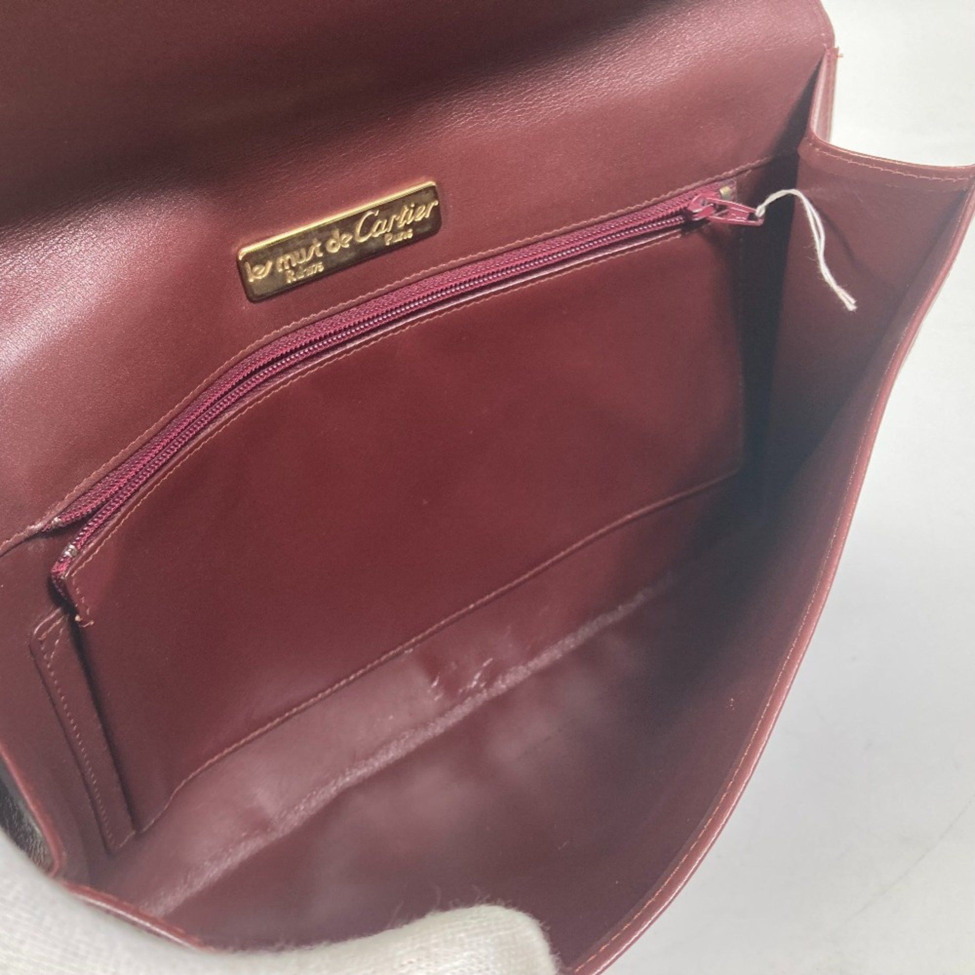 Cartier Cartier Pouch Clutch bag wine-red Size ONE SIZE - 6 Thumbnail