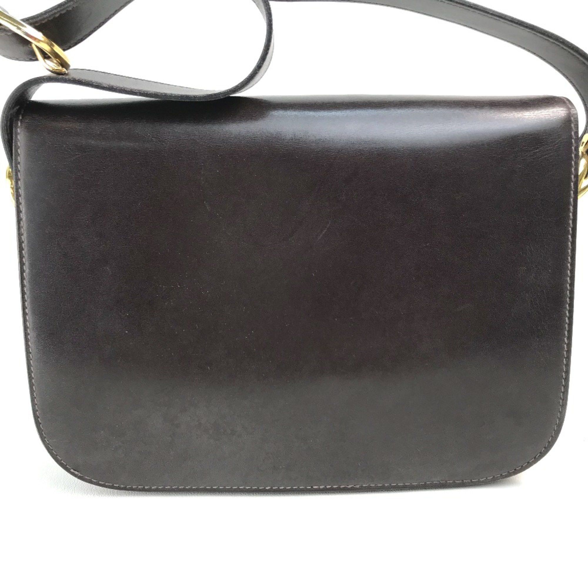 Celine CELINE vintage Bag Shoulder Bag Dark Brown x GoldHardware Size ONE SIZE - 2 Thumbnail