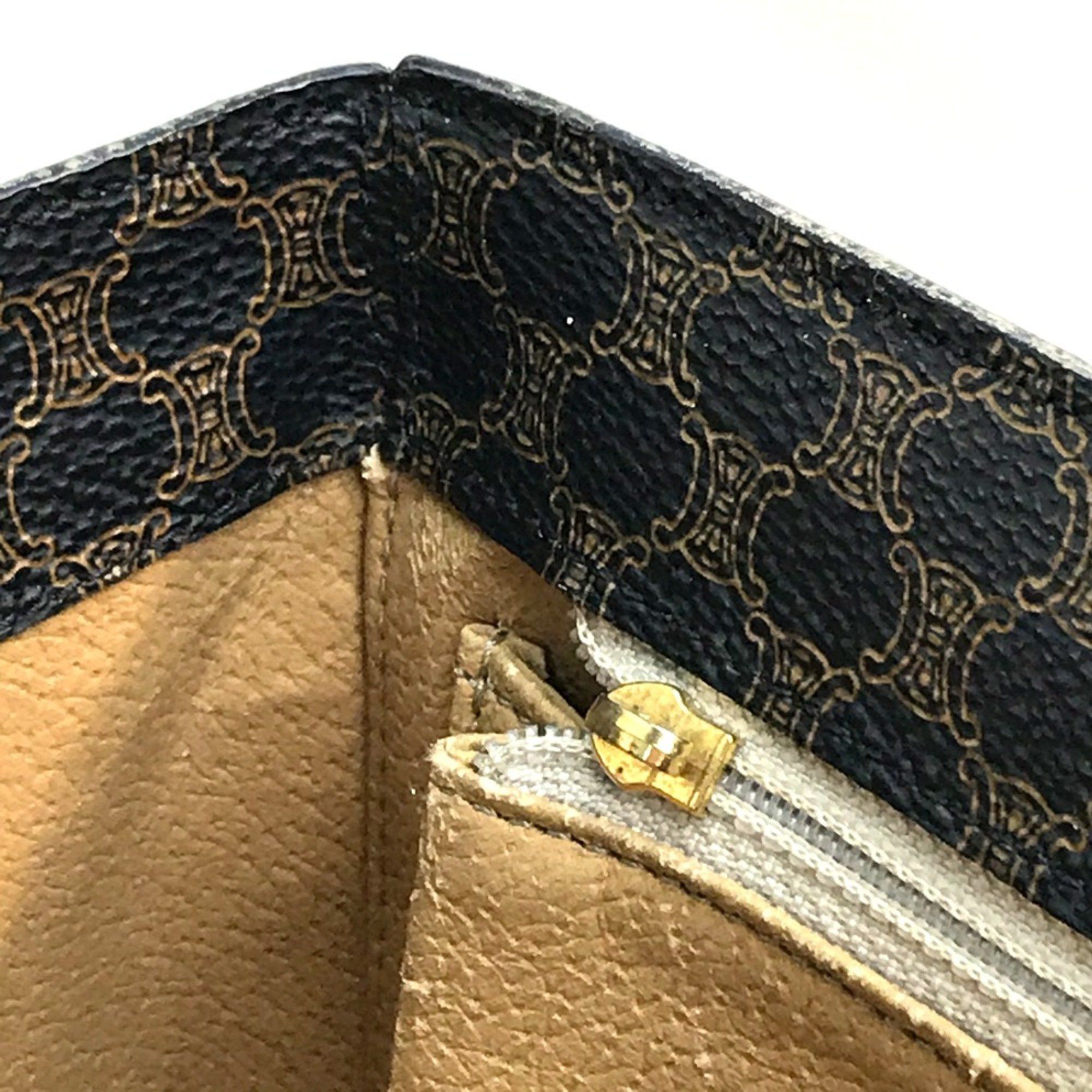 Celine CELINE Logo Carriage Hardware Bag Hand Bag Makeup box Vanity bag Dark brown Size ONE SIZE - 9 Thumbnail