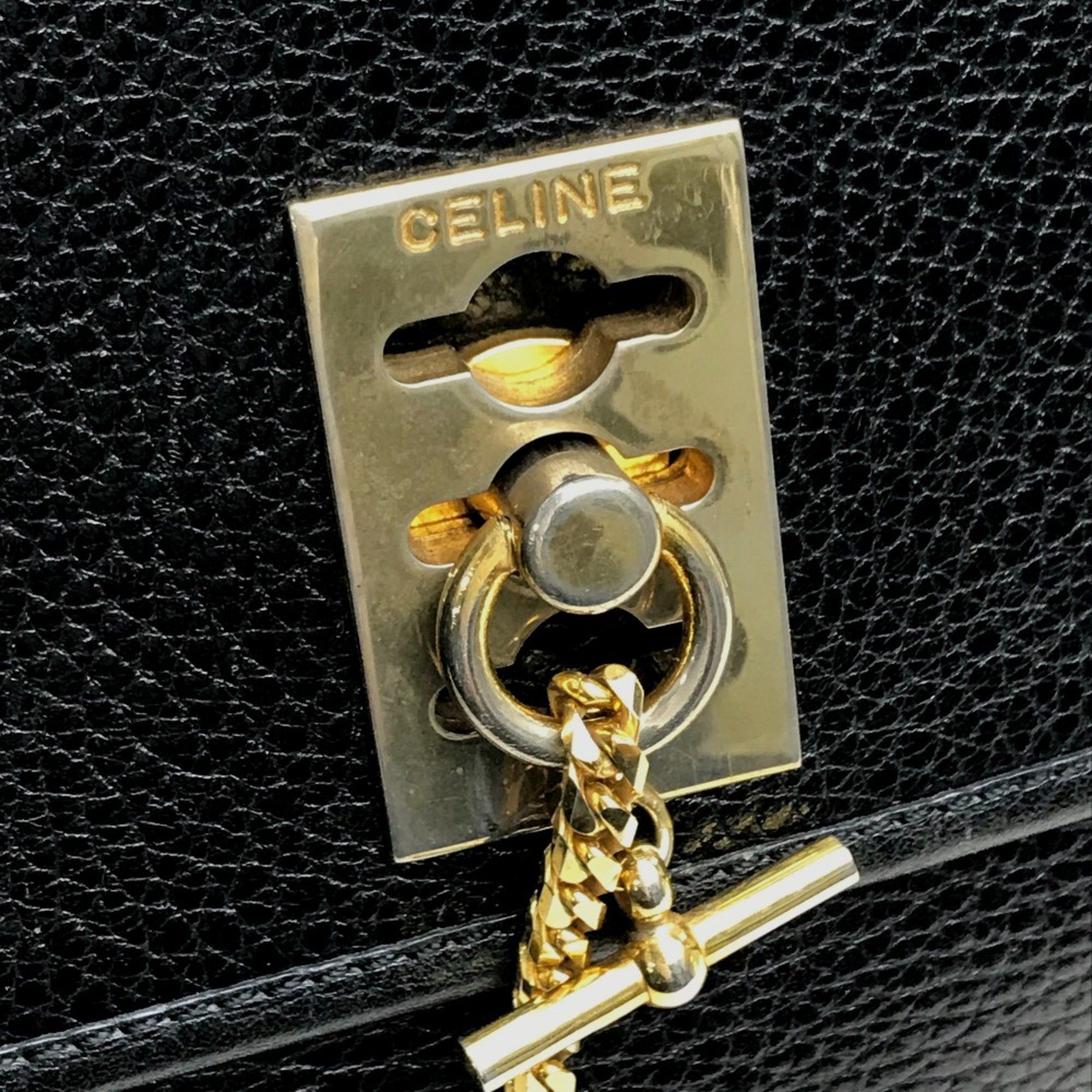 Celine CELINE vintage Bag Tote Bag Hand Bag Black x GoldHardware Size ONE SIZE - 8 Thumbnail