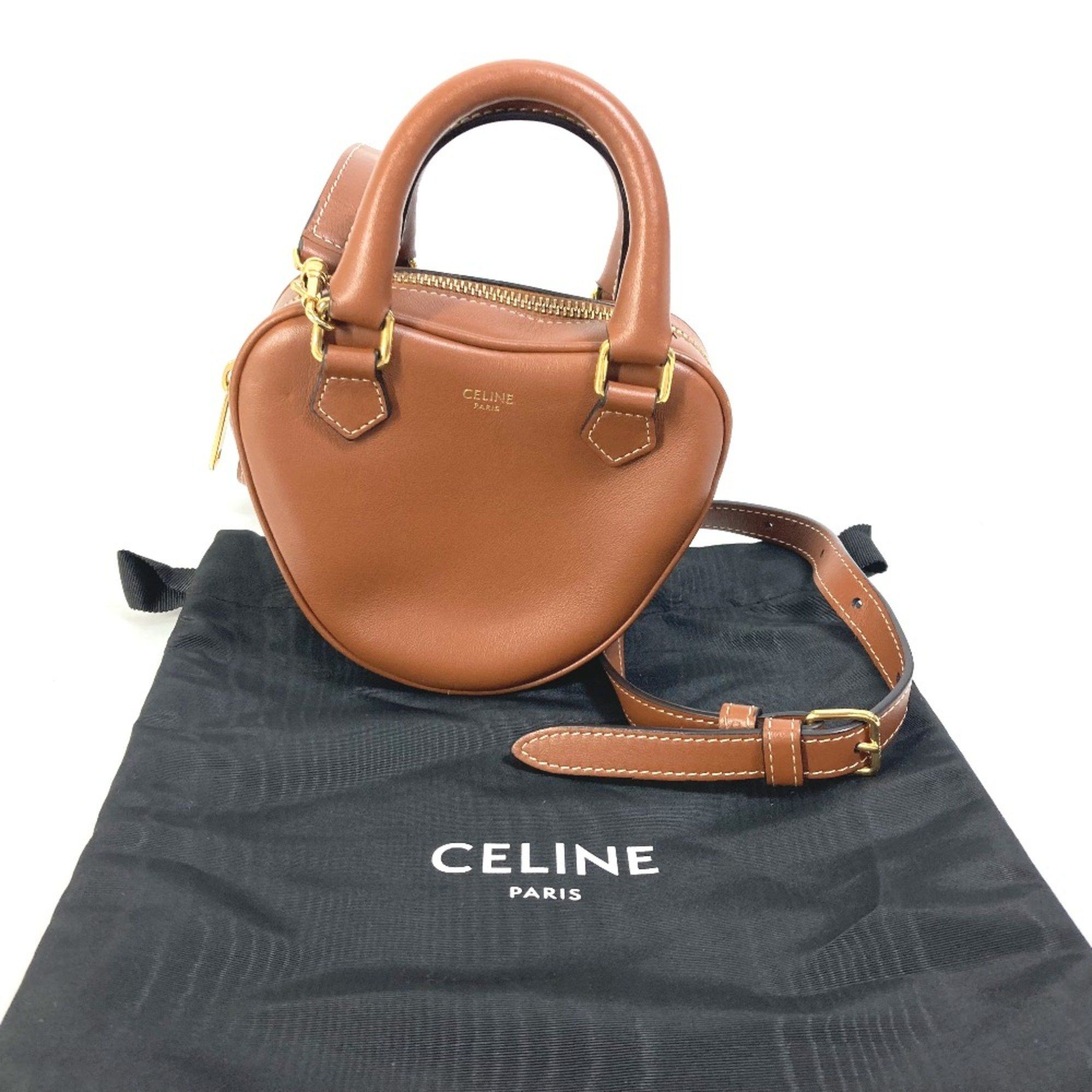 Celine CELINE 2WAY Hand Bag Pochette Bag Crossbody Shoulder Bag Brown Gold Size ONE SIZE - 11 Thumbnail