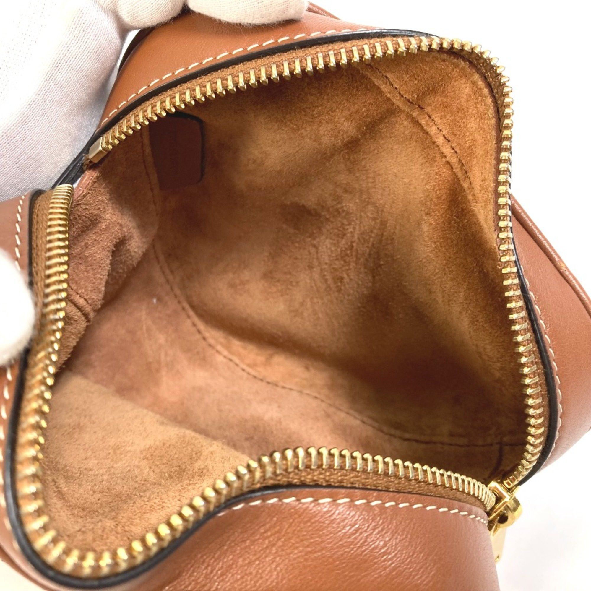 Celine CELINE 2WAY Hand Bag Pochette Bag Crossbody Shoulder Bag Brown Gold Size ONE SIZE - 12 Thumbnail