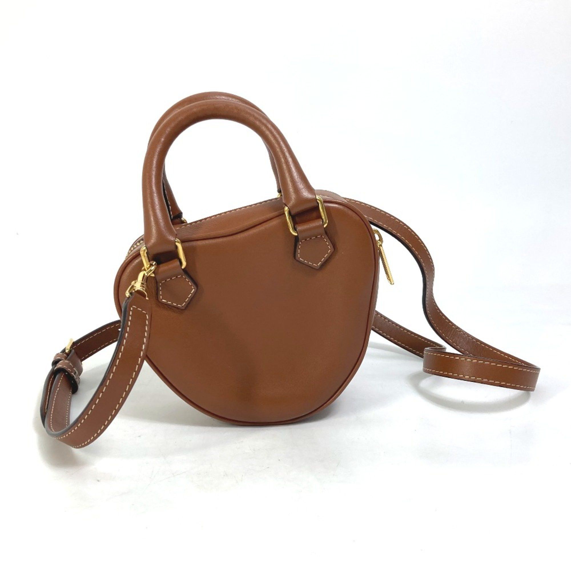 Celine CELINE 2WAY Hand Bag Pochette Bag Crossbody Shoulder Bag Brown Gold Size ONE SIZE - 2 Thumbnail