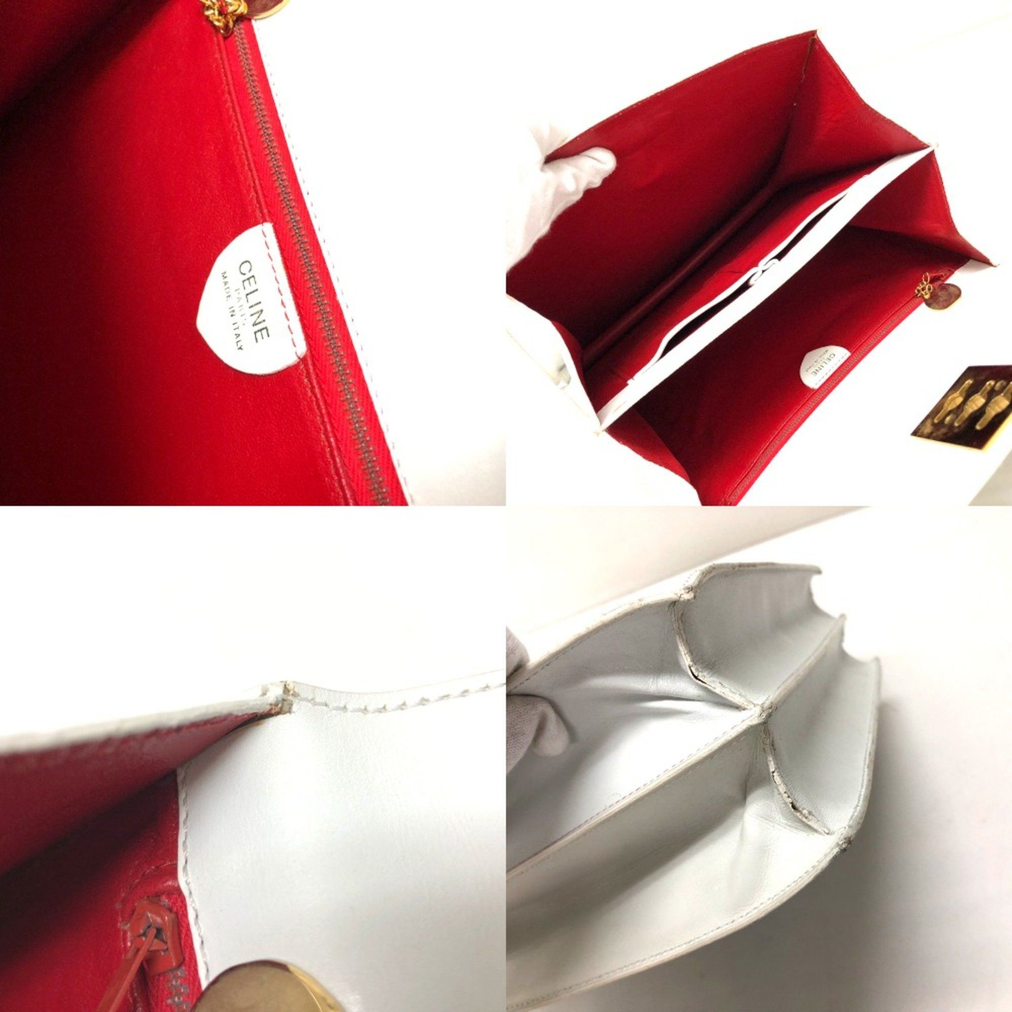 Celine CELINE vintage Bag Tote Bag Hand Bag White Size ONE SIZE - 13 Thumbnail