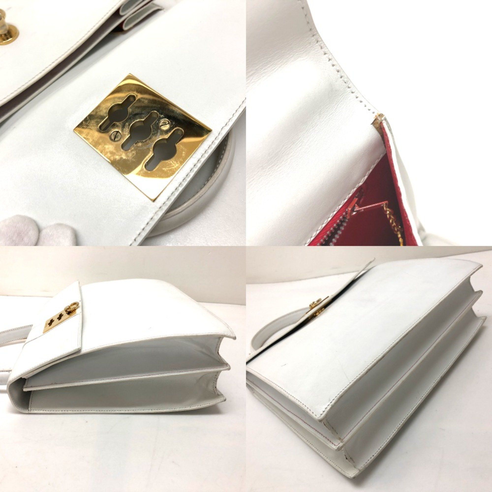 Celine CELINE vintage Bag Tote Bag Hand Bag White Size ONE SIZE - 14 Thumbnail