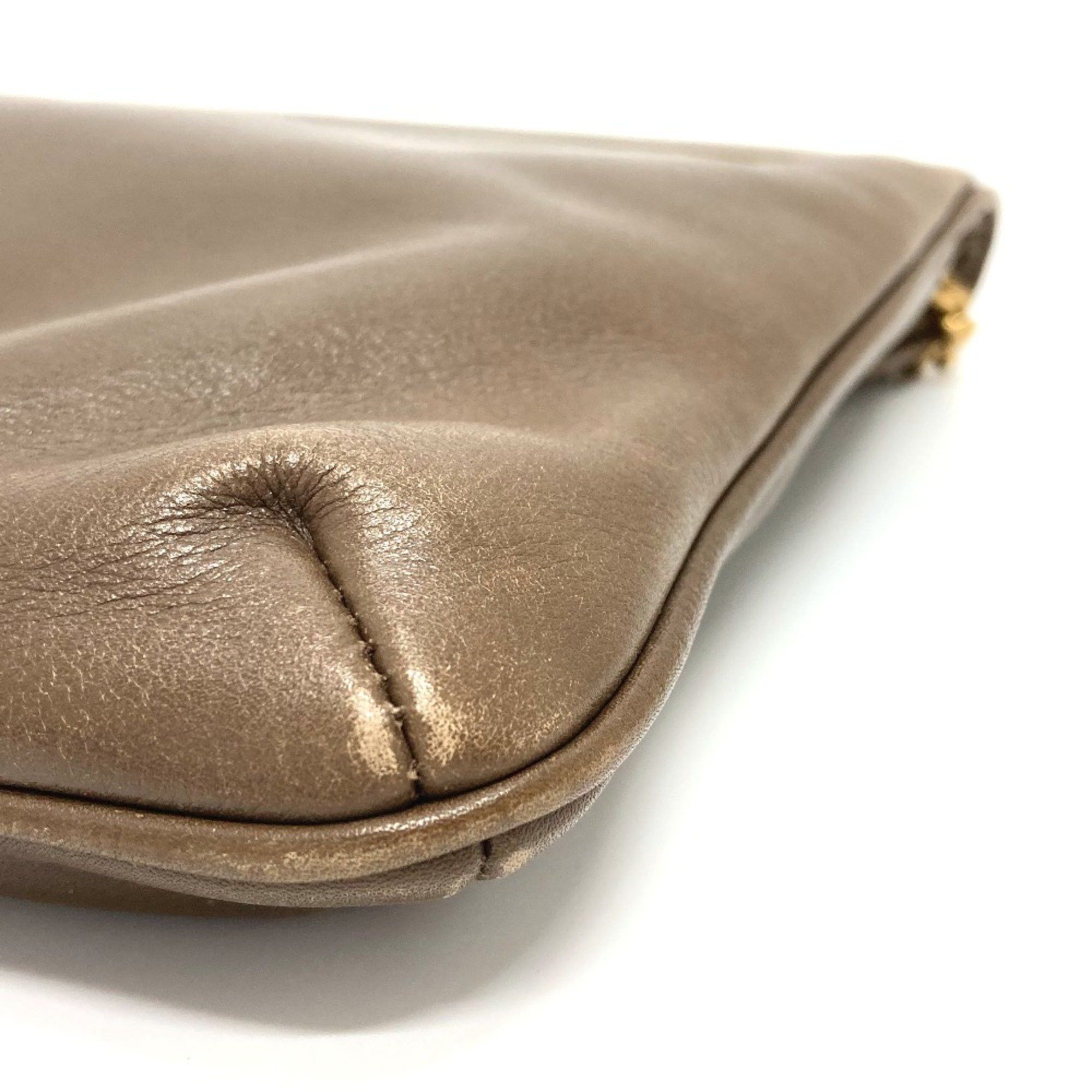 Celine CELINE Logo Hardware Bag Chain Clutch Shoulder Bag Brown Size ONE SIZE - 8 Thumbnail