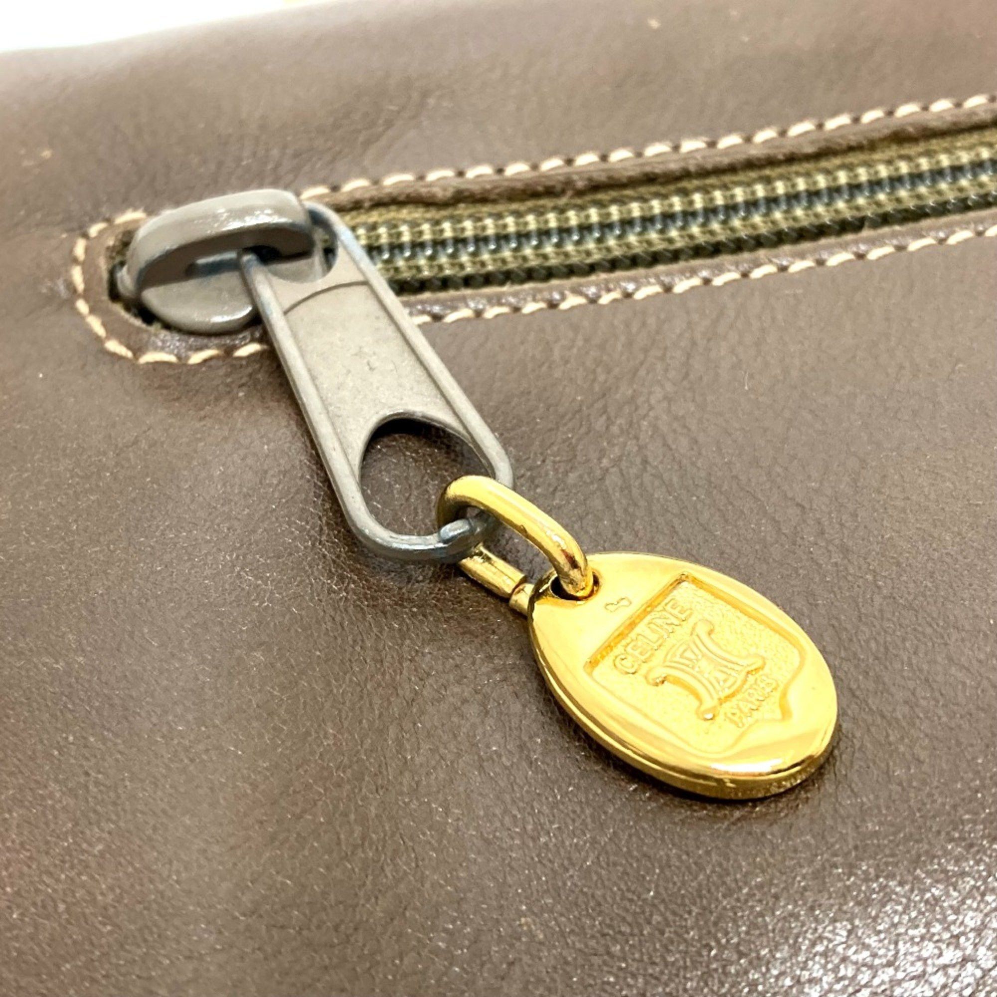 Celine CELINE Logo Hardware Bag Chain Clutch Shoulder Bag Brown Size ONE SIZE - 5 Thumbnail
