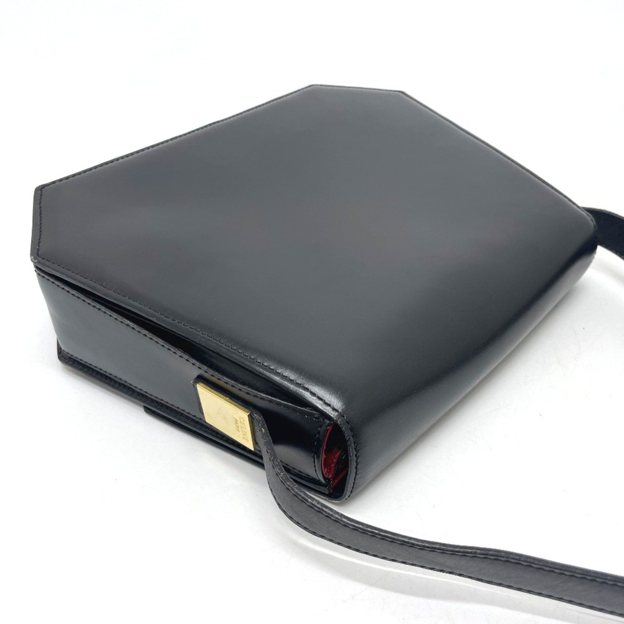 Celine CELINE logo Bag Crossbody Shoulder Bag Black GoldHardware Size ONE SIZE - 7 Thumbnail