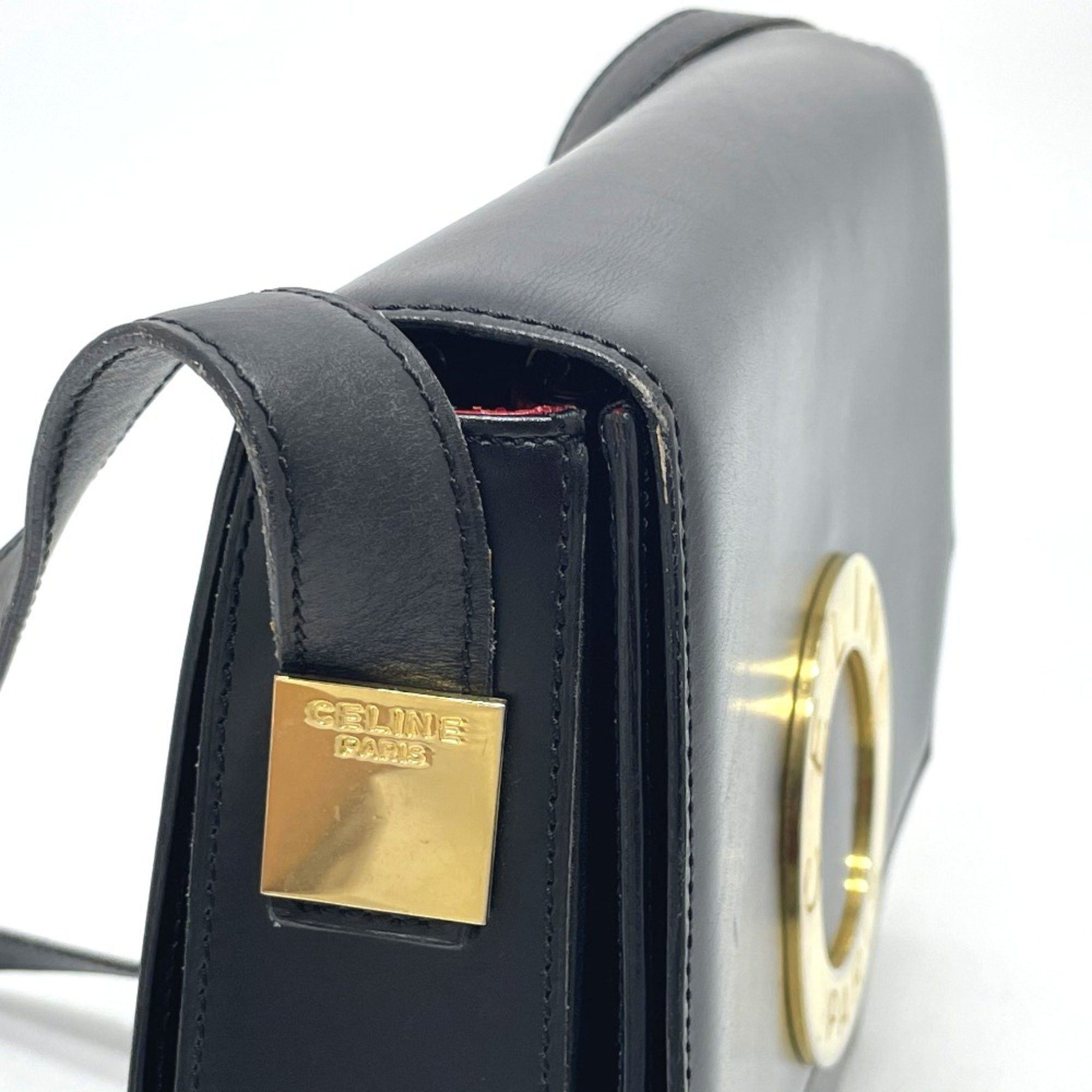 Celine CELINE logo Bag Crossbody Shoulder Bag Black GoldHardware Size ONE SIZE - 5 Thumbnail