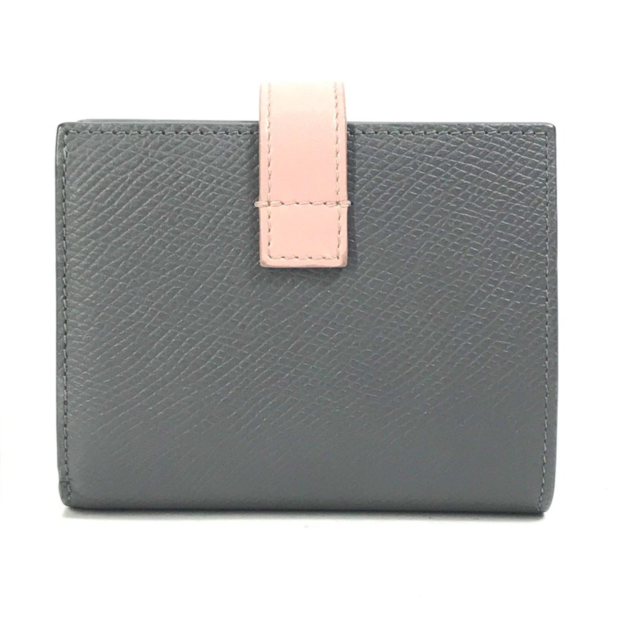 Celine CELINE 10H263BRU.10GV Bicolor Compact Trifold wallet Gray x pink Size ONE SIZE - 2 Thumbnail