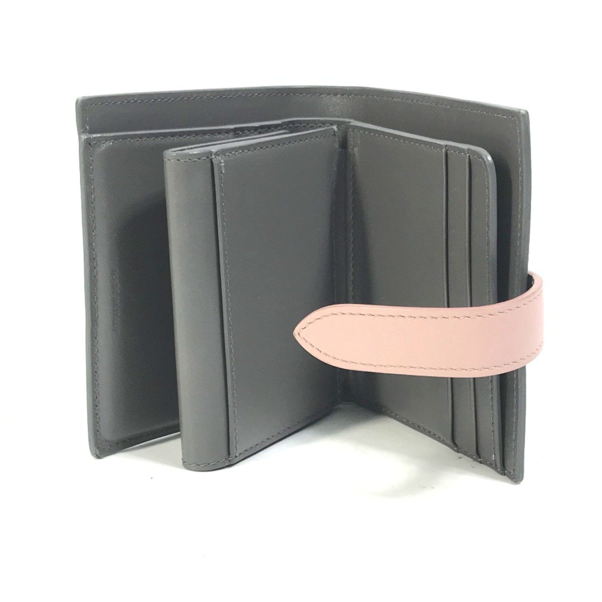Celine CELINE 10H263BRU.10GV Bicolor Compact Trifold wallet Gray x pink Size ONE SIZE - 10 Thumbnail