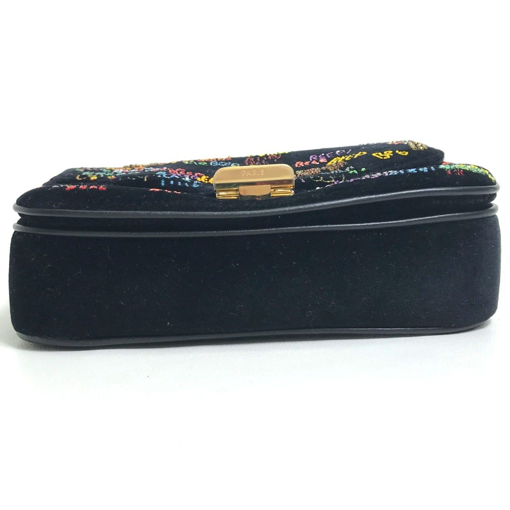 Celine CELINE Small C Bag Chain Shoulder Bag Black x Multicolore Size ONE SIZE - 3 Thumbnail
