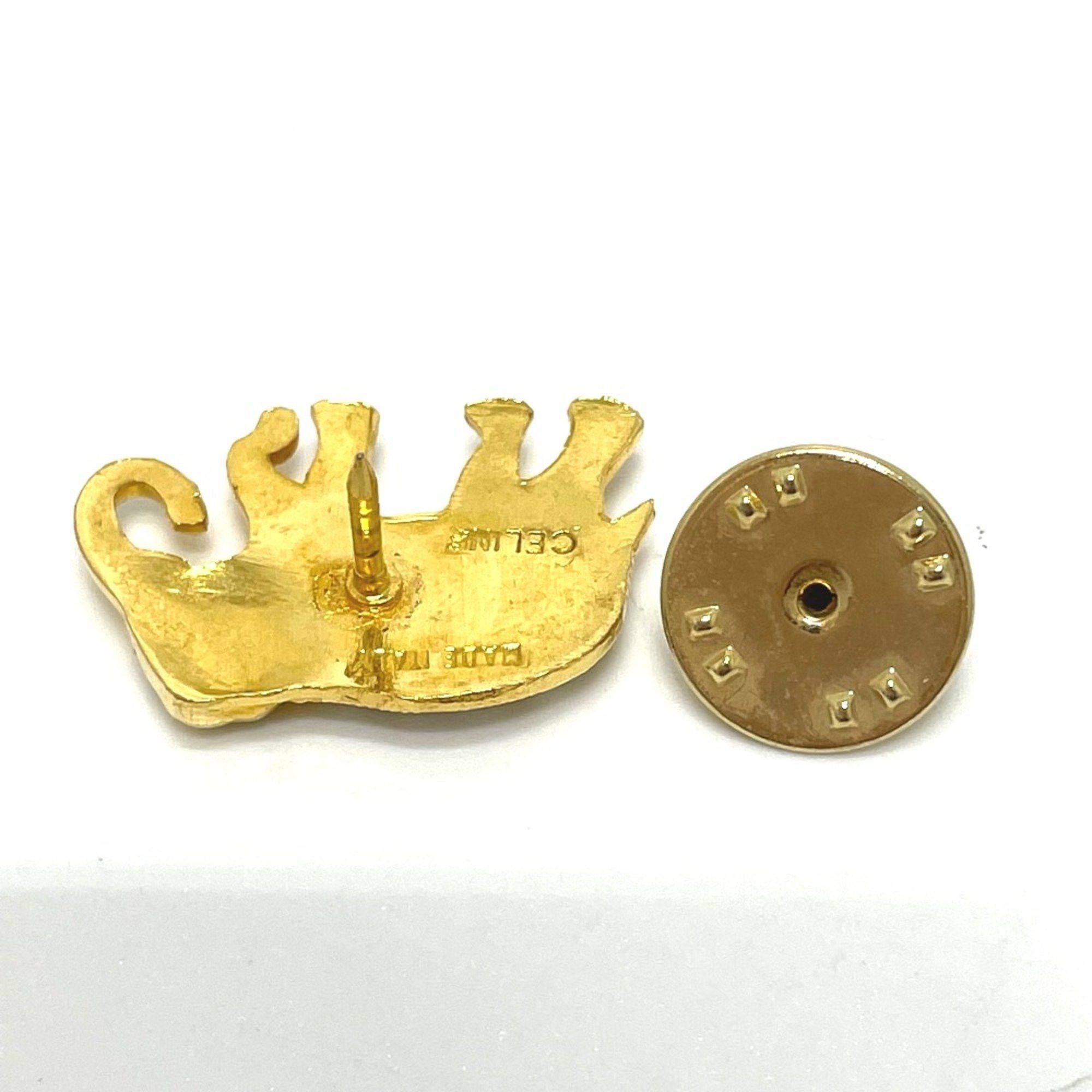 Celine CELINE Pin badge Brooch Gold Size ONE SIZE - 5 Thumbnail