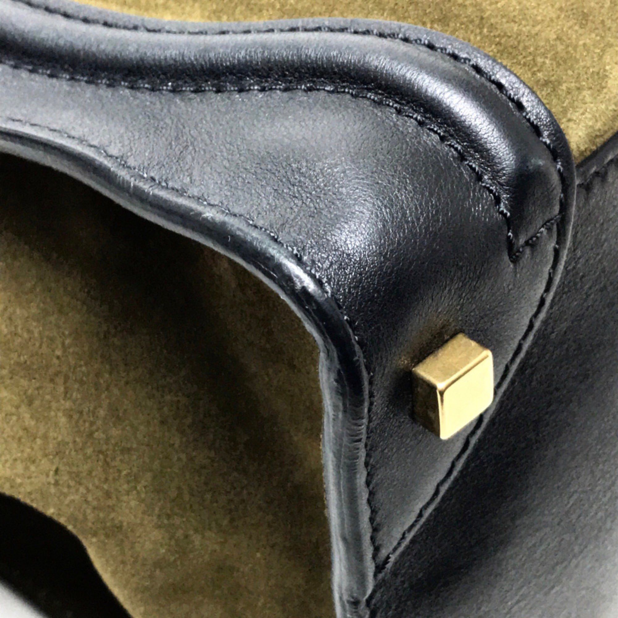 Celine CELINE 165213 Bag Shoulder Bag Tote Bag khaki Black Size ONE SIZE - 6 Thumbnail
