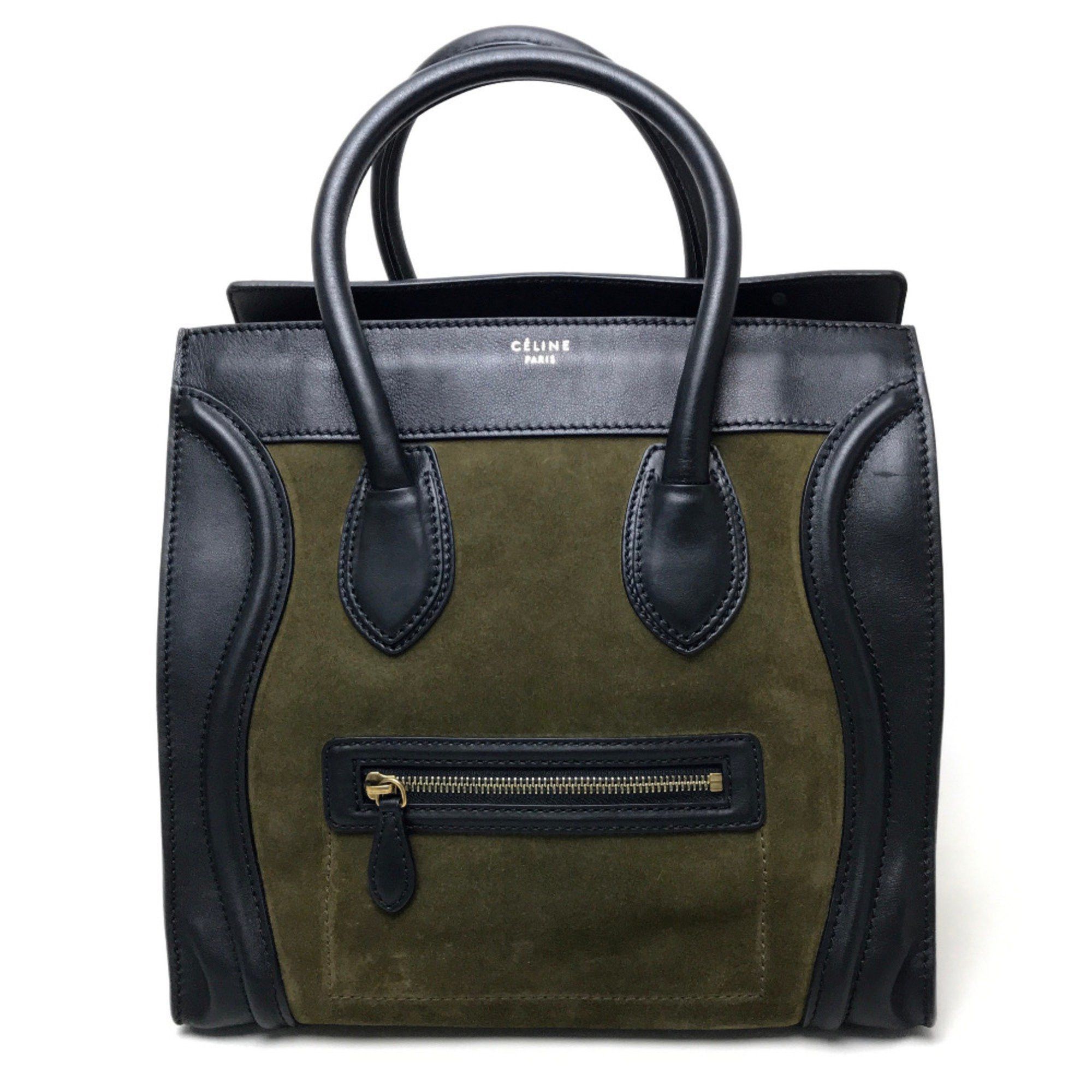 Celine CELINE 165213 Bag Shoulder Bag Tote Bag khaki Black Size ONE SIZE - 2 Thumbnail