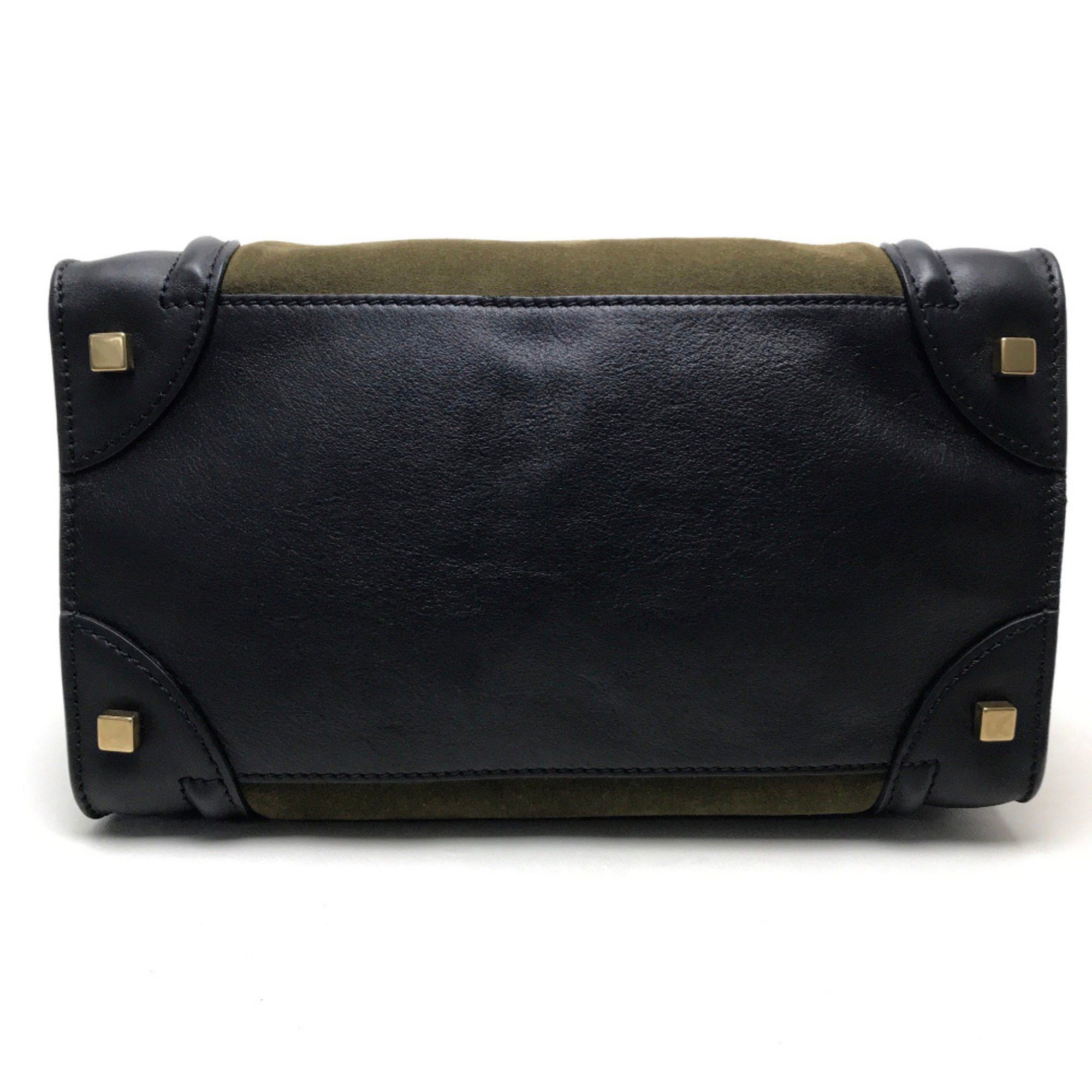 Celine CELINE 165213 Bag Shoulder Bag Tote Bag khaki Black Size ONE SIZE - 4 Thumbnail