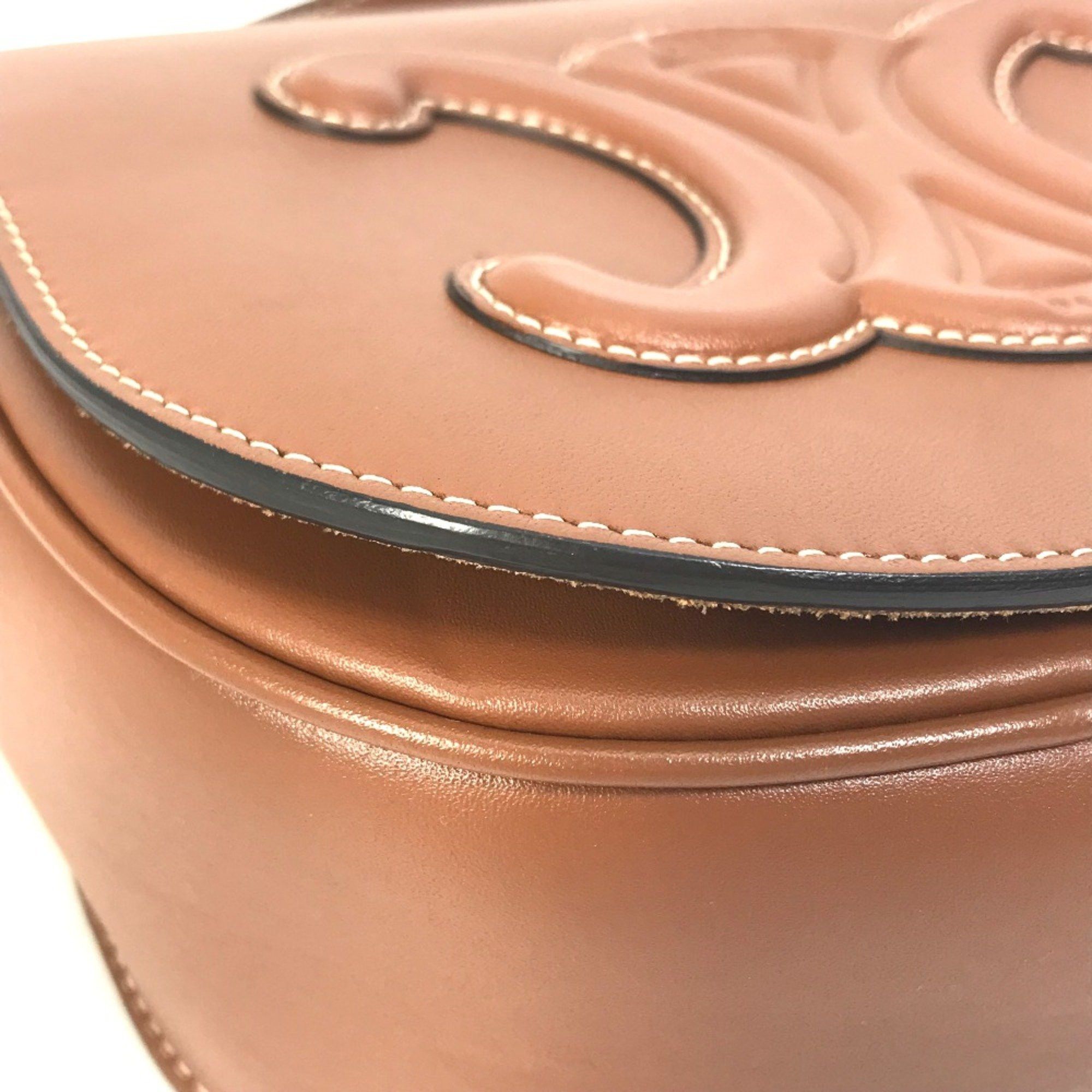 Celine CELINE 198263DU3 Crossbody Pochette Bag Shoulder Bag Tan Brown Size ONE SIZE - 6 Thumbnail