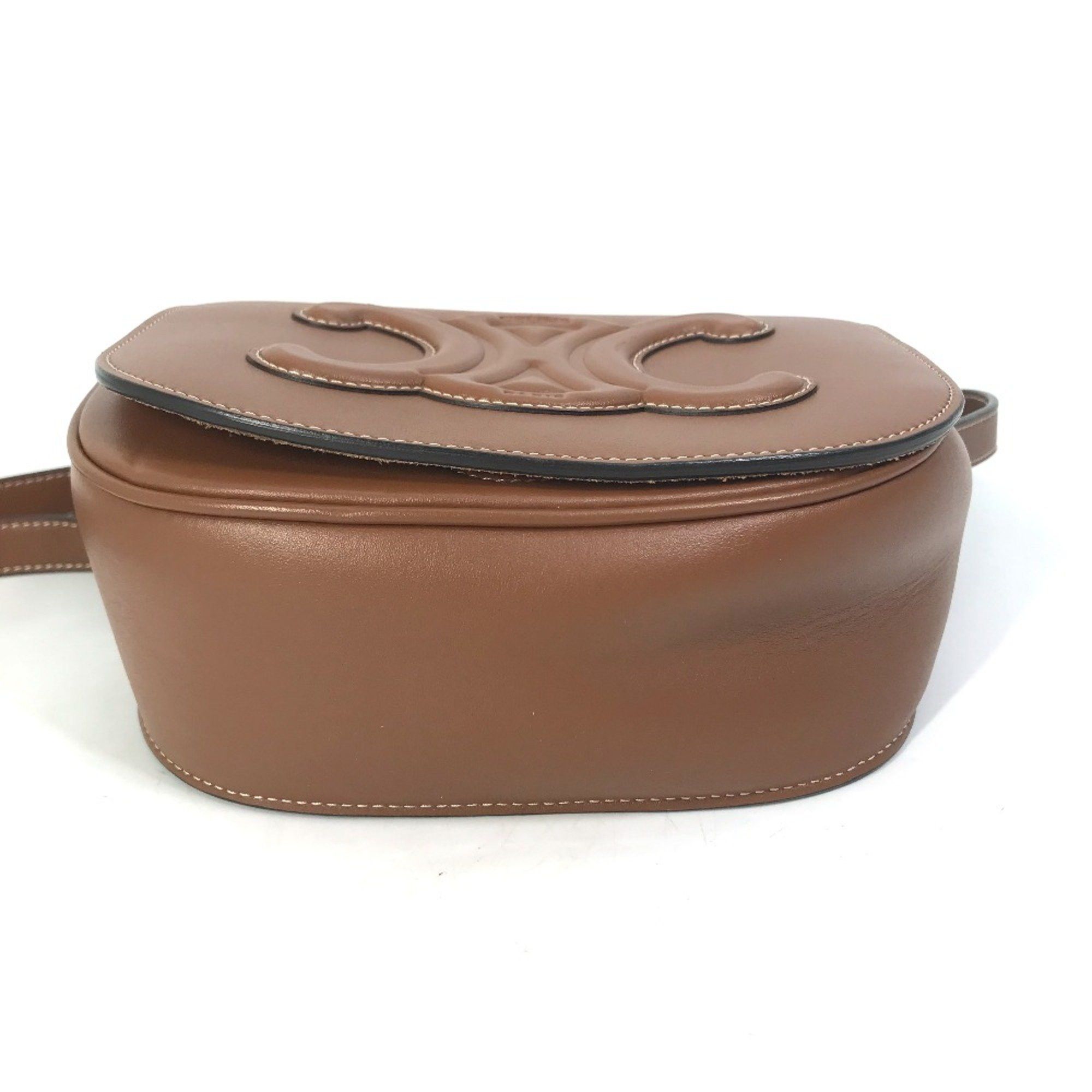 Celine CELINE 198263DU3 Crossbody Pochette Bag Shoulder Bag Tan Brown Size ONE SIZE - 5 Thumbnail