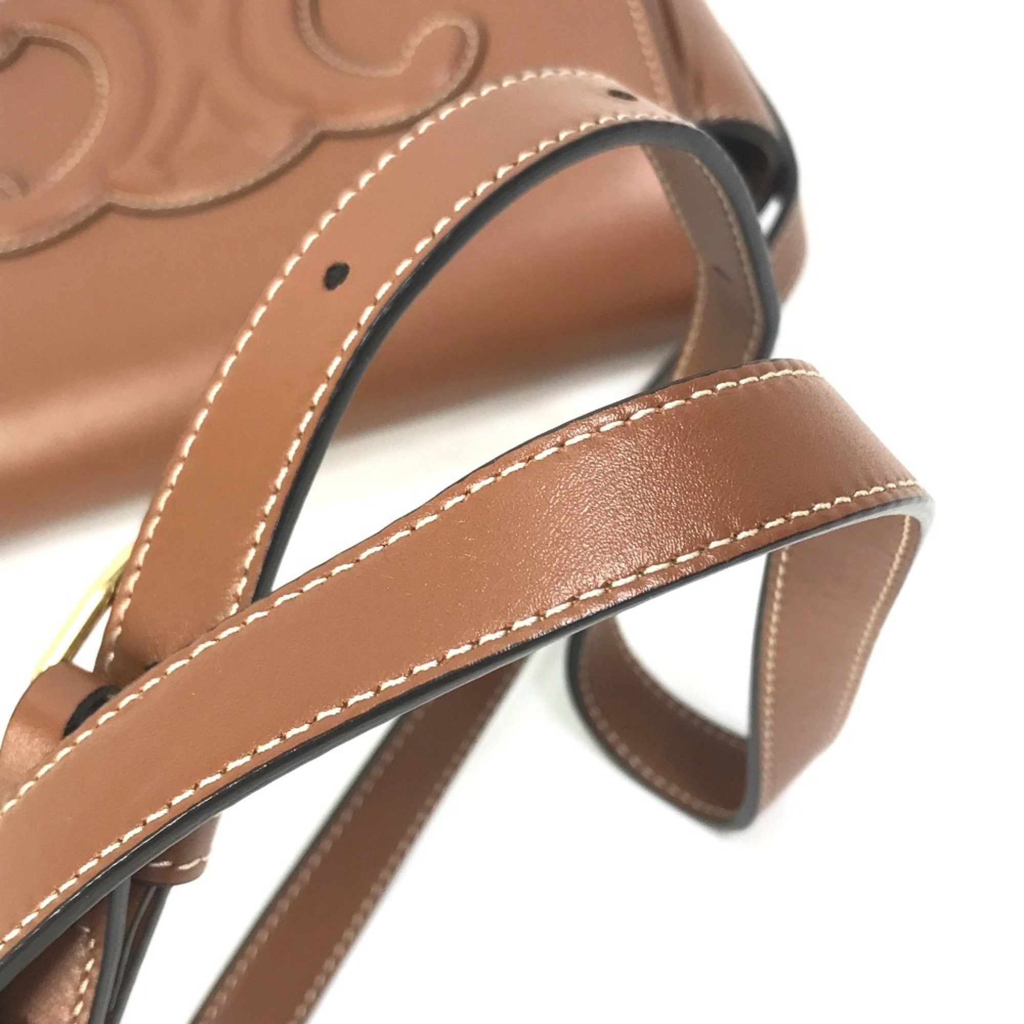 Celine CELINE 198263DU3 Crossbody Pochette Bag Shoulder Bag Tan Brown Size ONE SIZE - 10 Thumbnail