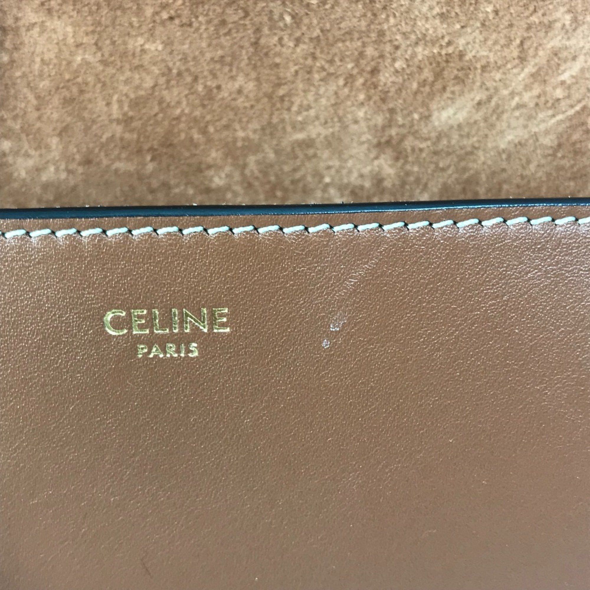 Celine CELINE 198263DU3 Crossbody Pochette Bag Shoulder Bag Tan Brown Size ONE SIZE - 14 Thumbnail