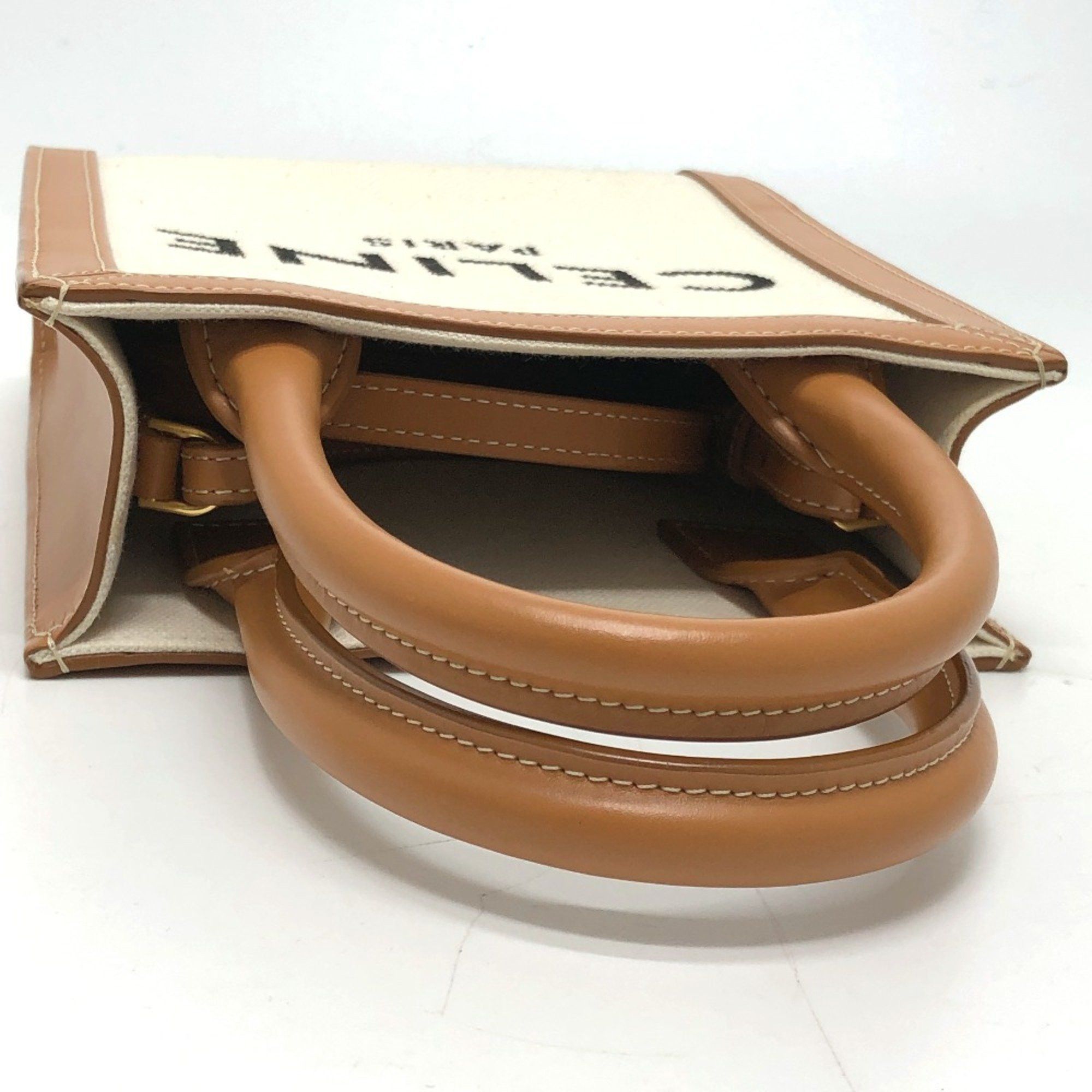 Celine CELINE logo Bag 2WAY Shoulder Bag Beige Size ONE SIZE - 6 Thumbnail