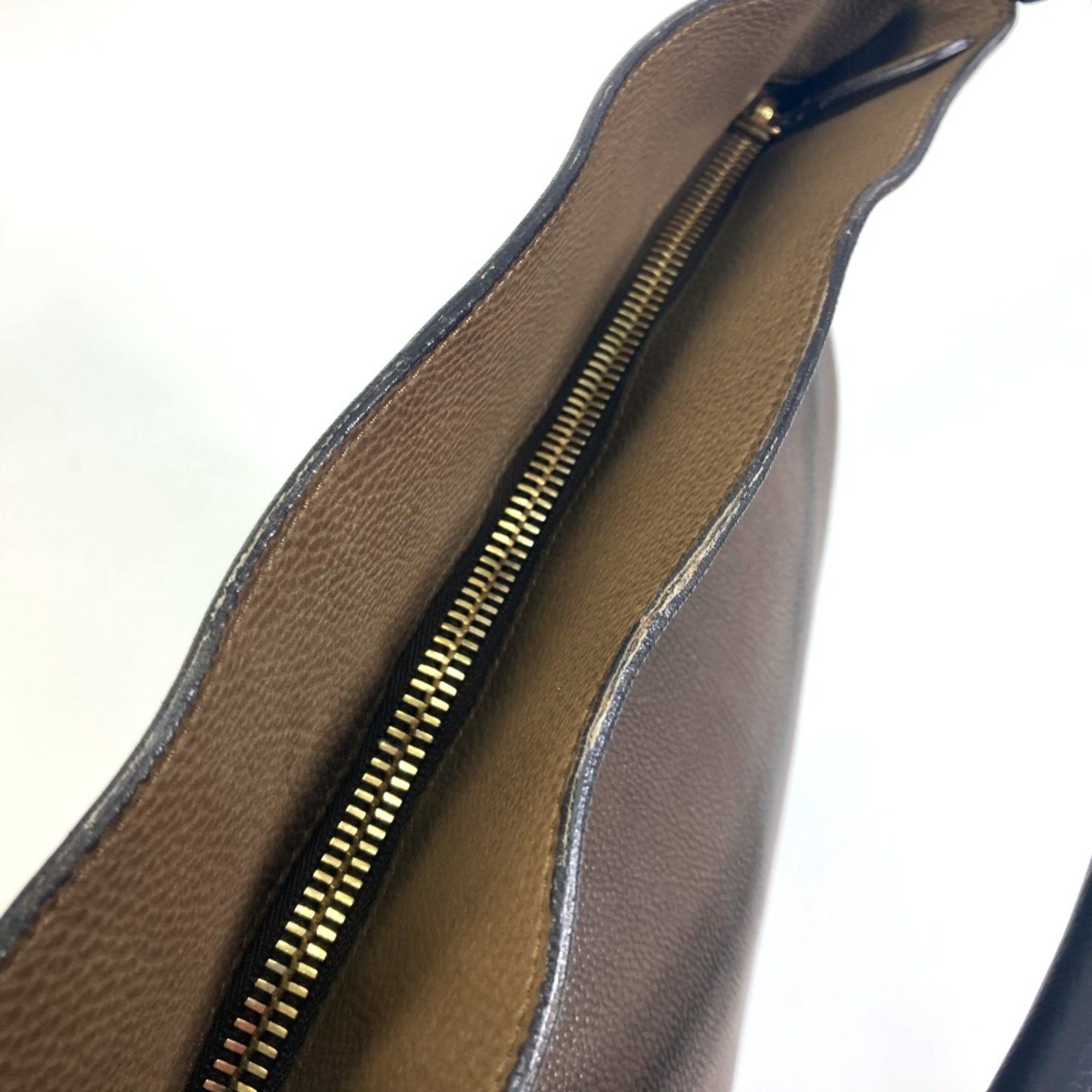 Celine CELINE bicolor stripes Bag Tote Bag shawl Shoulder Bag Brown Size ONE SIZE - 11 Thumbnail